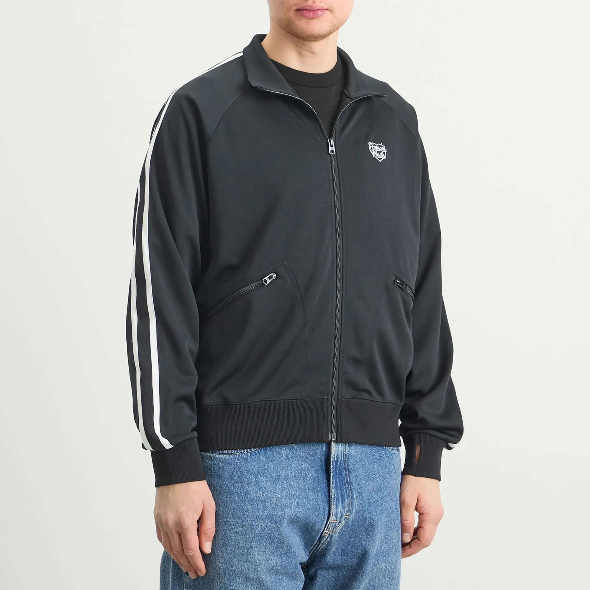 Human Made Men's Track Jacket Black | HM30JK042-BLK | FOOTY.COM