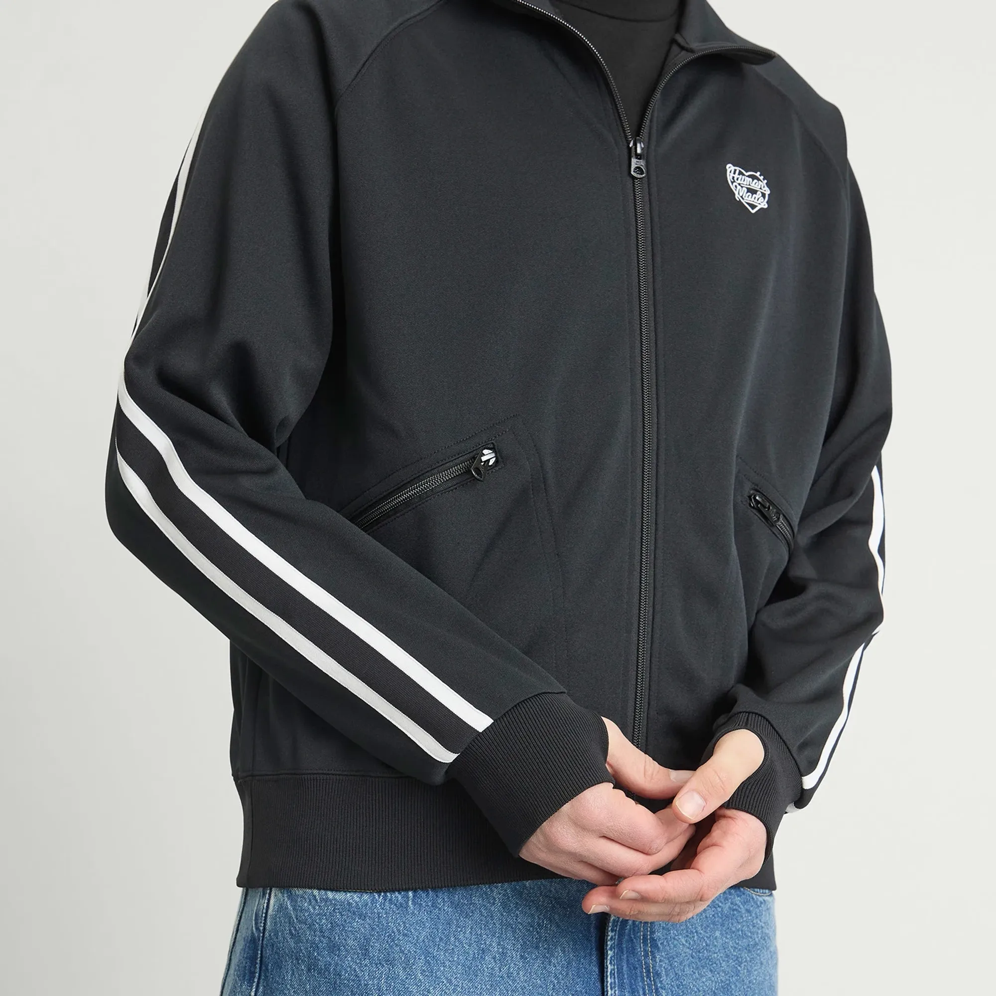 Human Made Men's Track Jacket Black | HM30JK042-BLK | FOOTY.COM