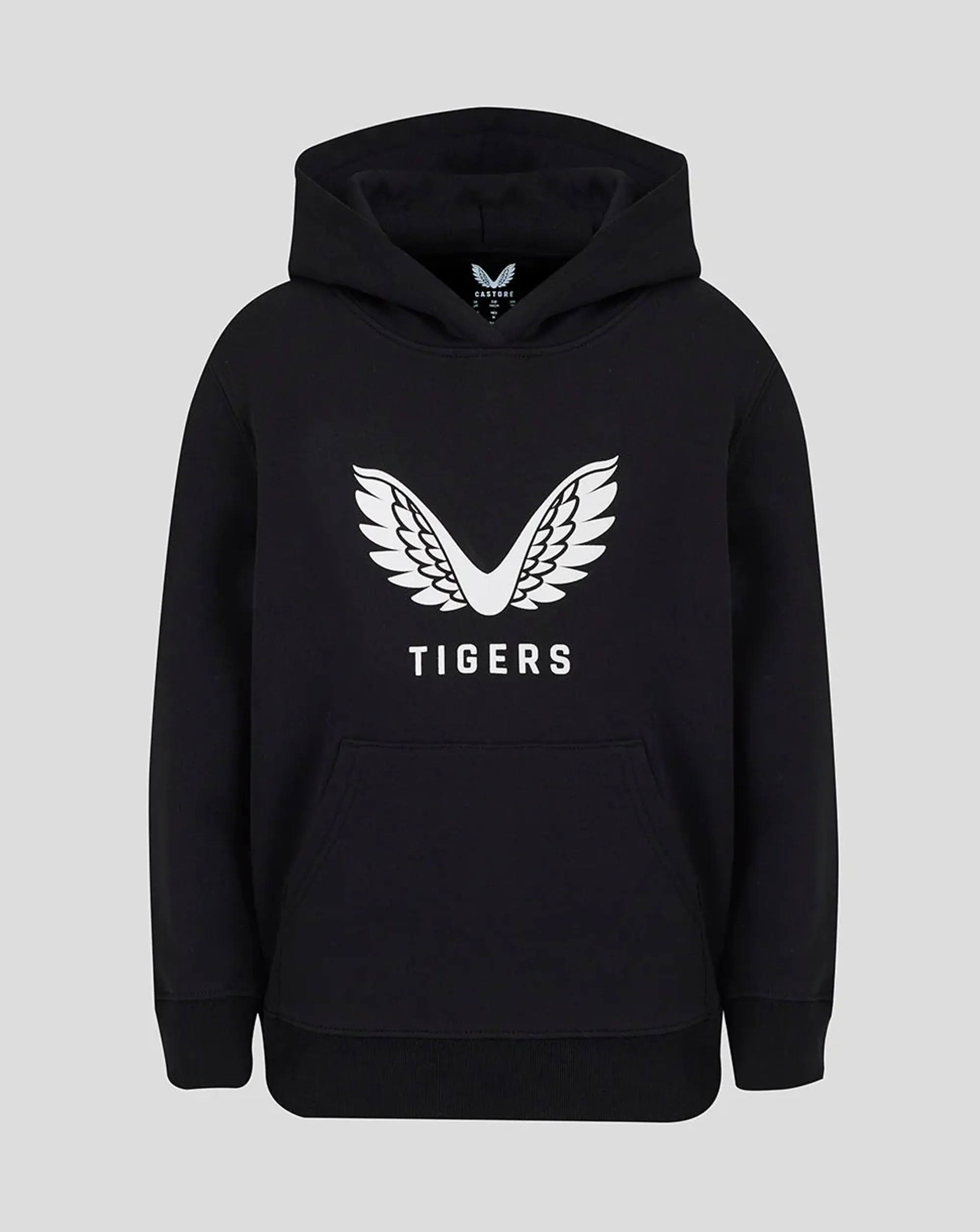 Castore Leicester Tigers Junior 25/26 Travel Brushed Back Hoodie - Black