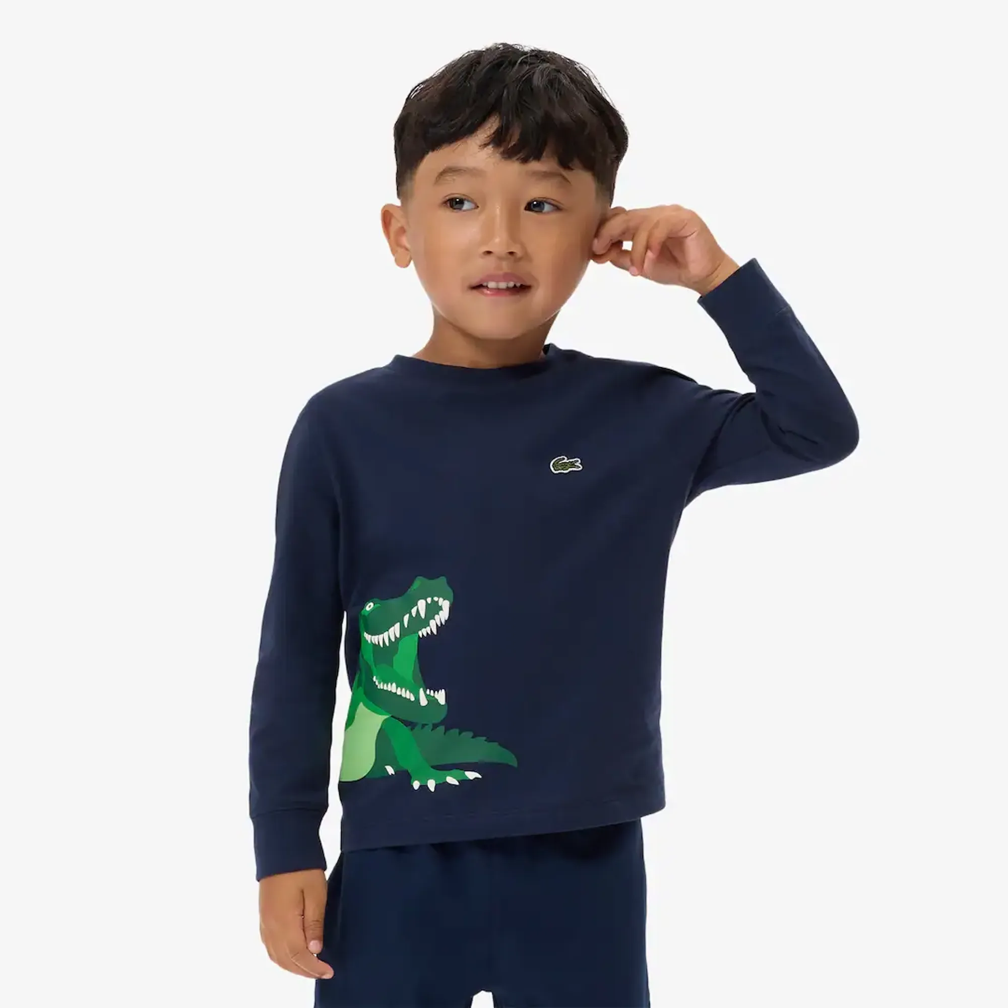 Lacoste Long Sleeved Cotton T-shirt - Midnight Blue