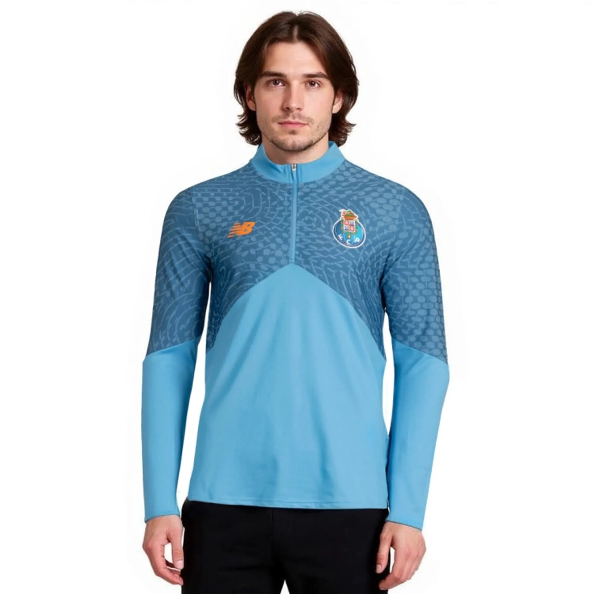 FC Porto Men's New Balance Midlayer in Blue Polyester