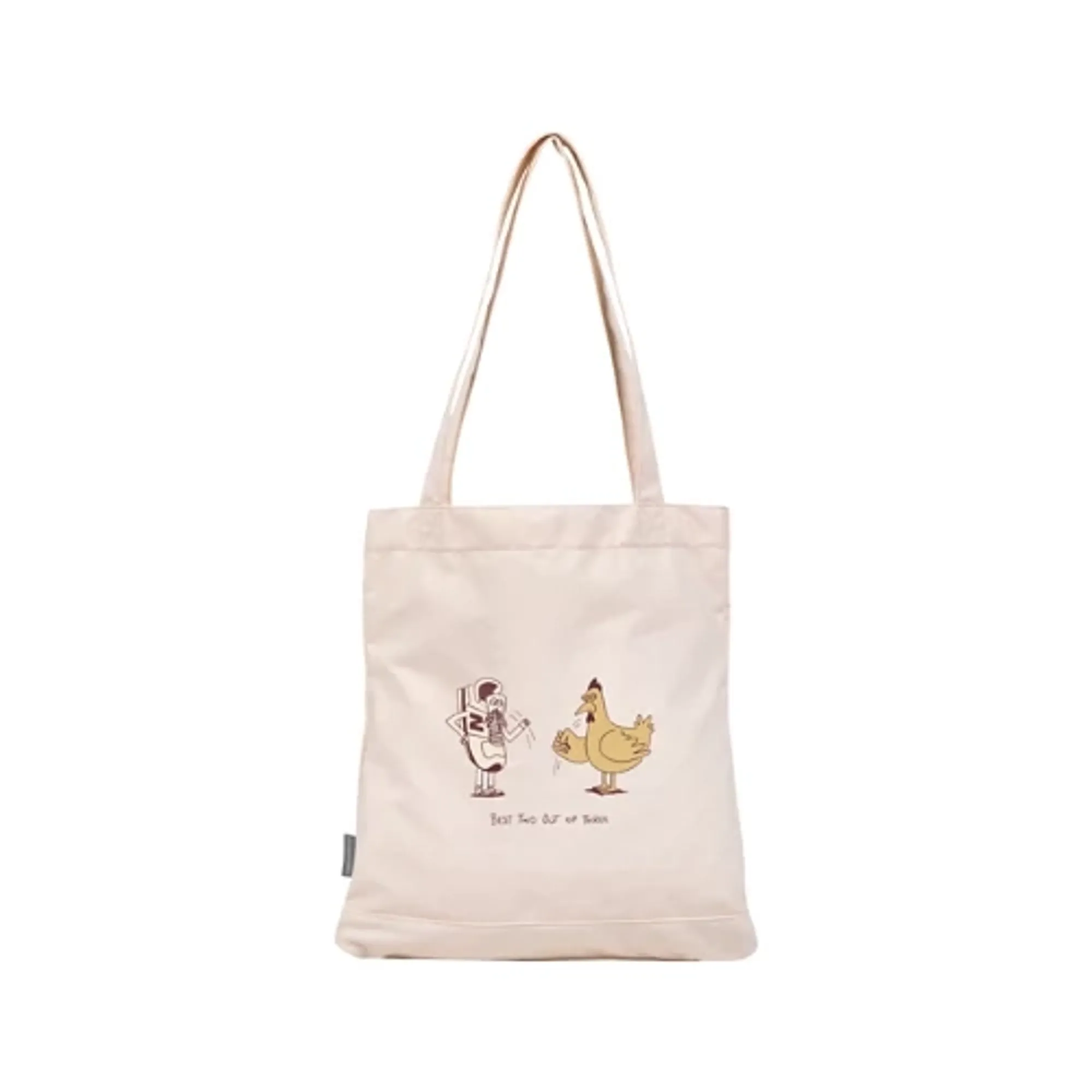 New Balance Unisex Graphic Tote in Off White Polyester