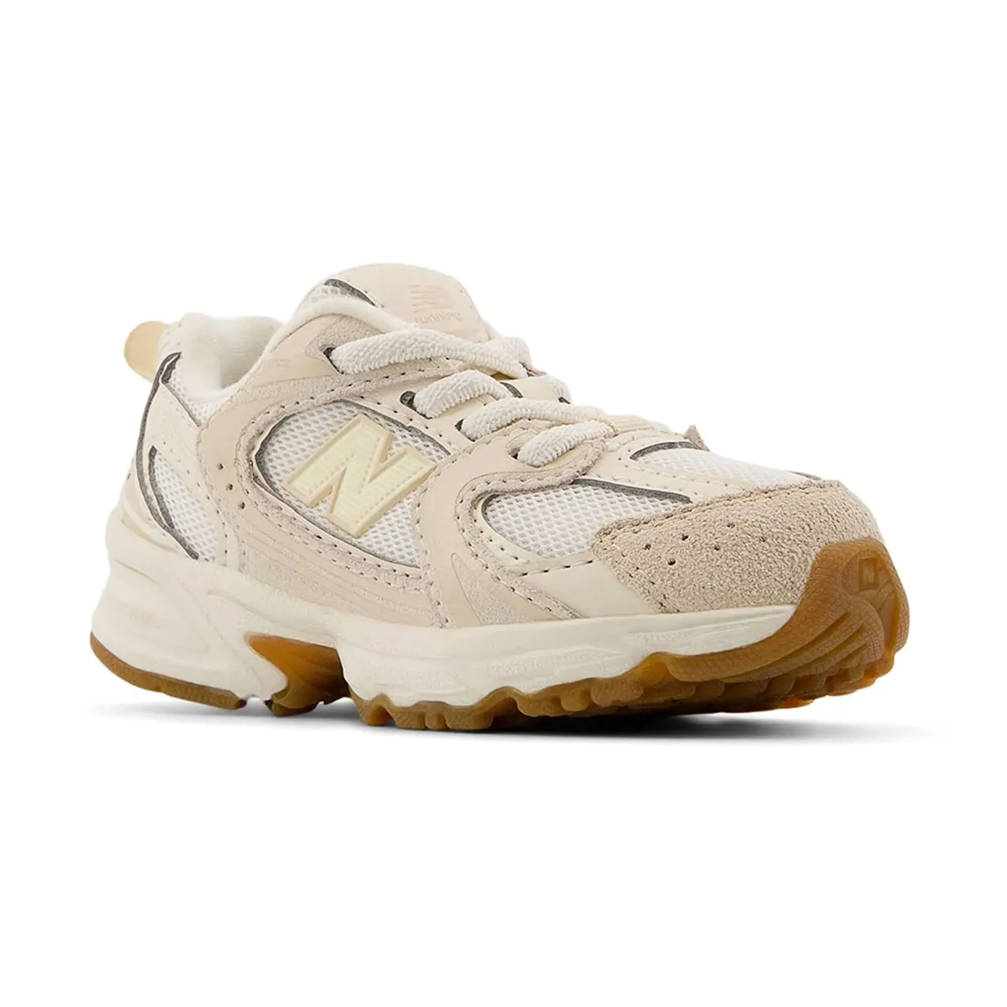 New Balance Infants' 530 BUNGEE in Beige Leather