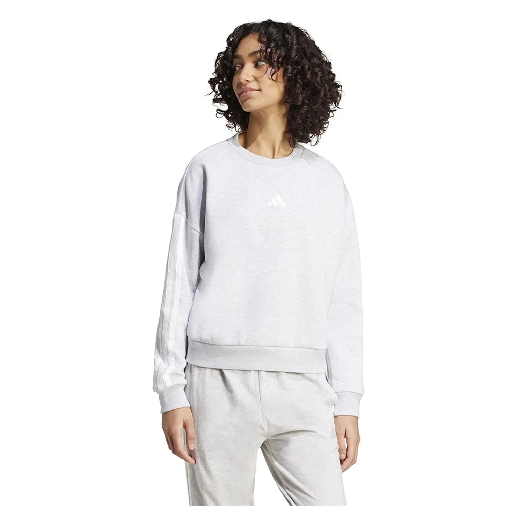 Adidas Essentials 3 Stripes Fleece Sweatshirt