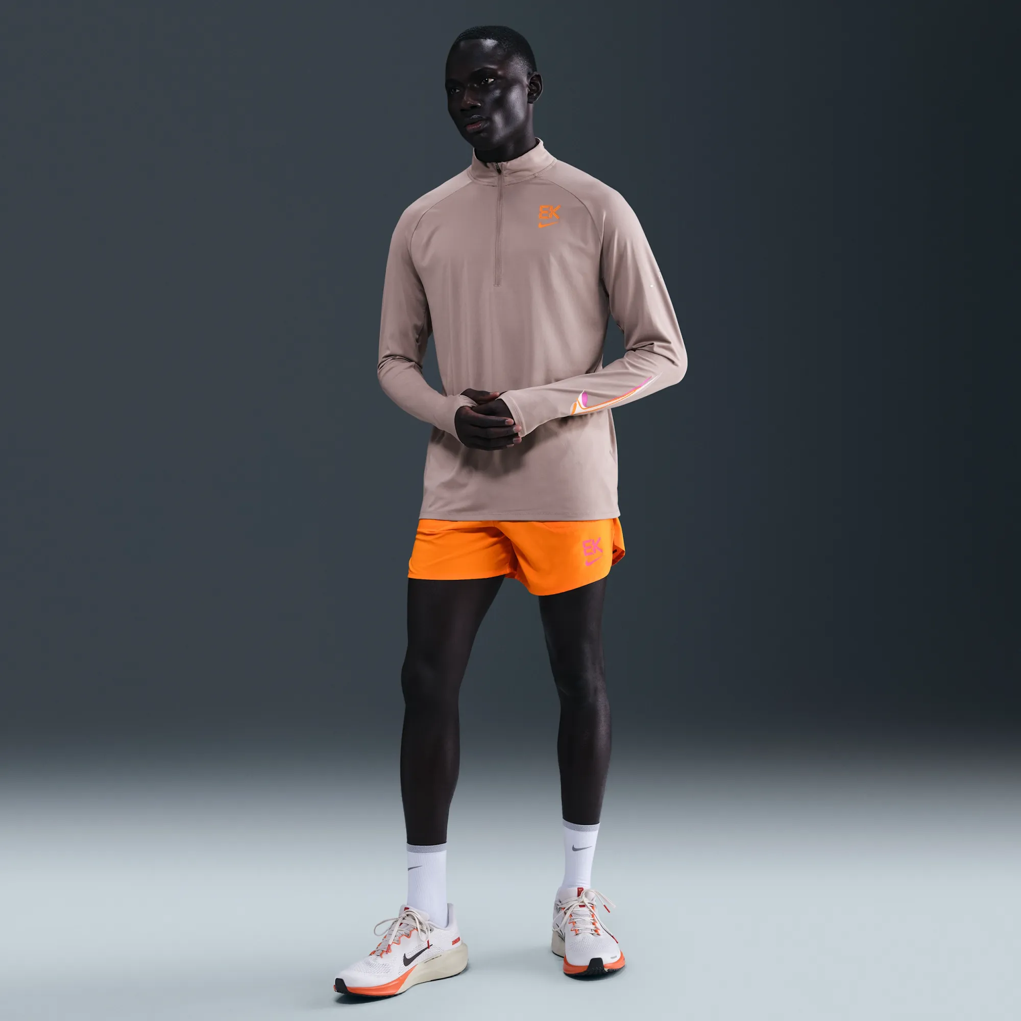 Nike Stride 'Eliud Kipchoge' Dri-FIT 5 Brief-Lined Running Shorts - Orange