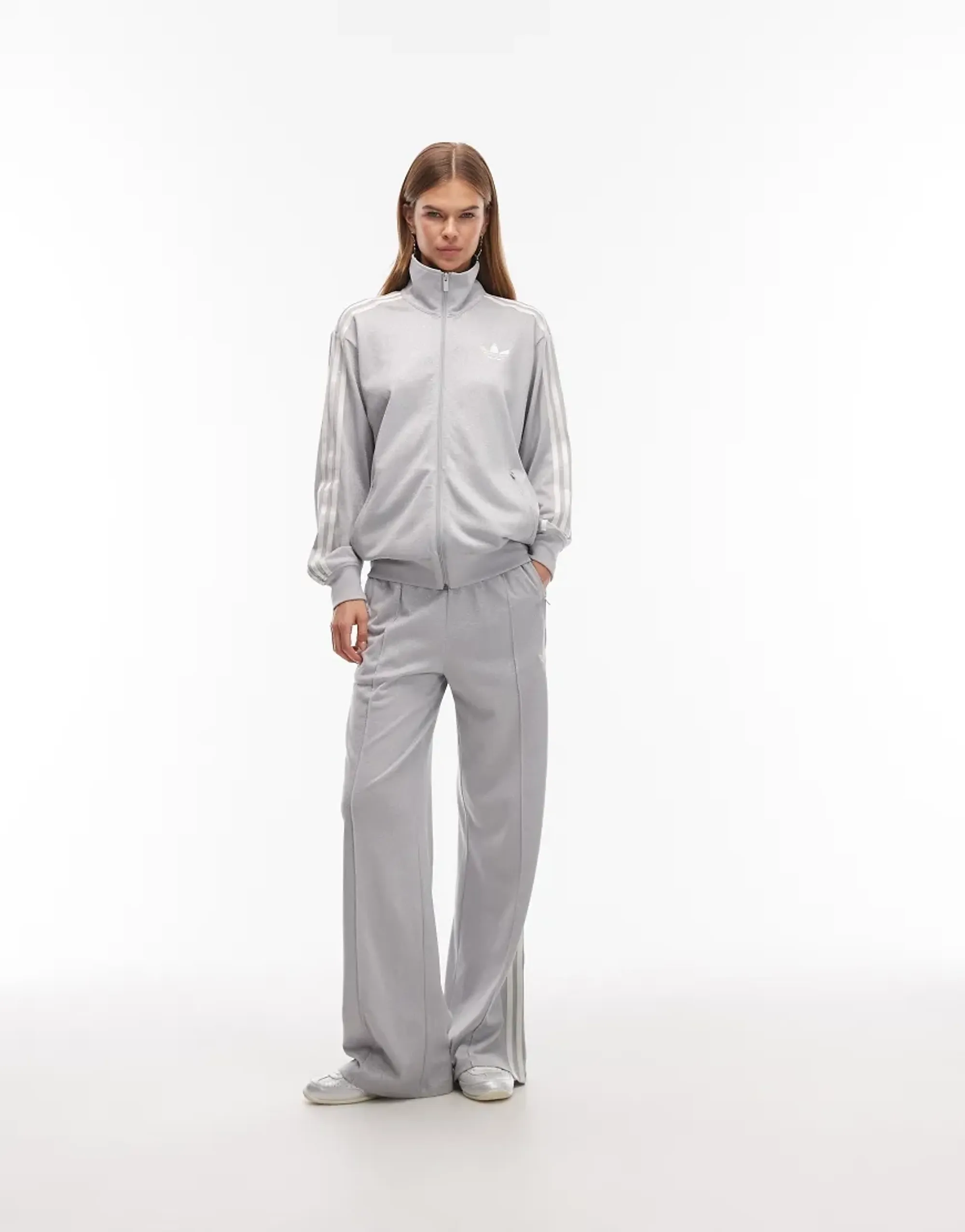 Adidas Originals Firebird Track Pants In Silver Glitter - Exclusive At Asos