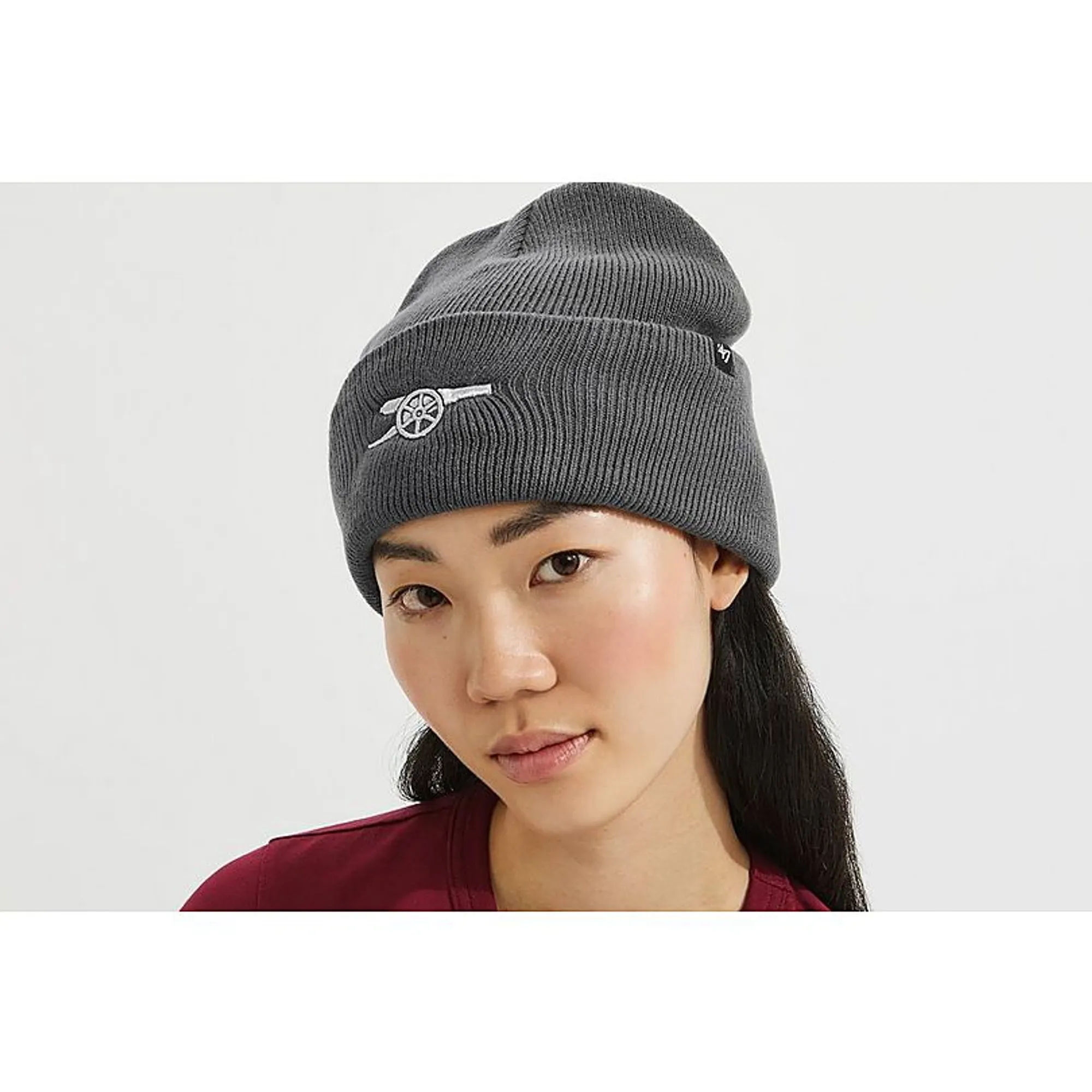 Arsenal 47 Grey Contrast Cannon Beanie, Grey