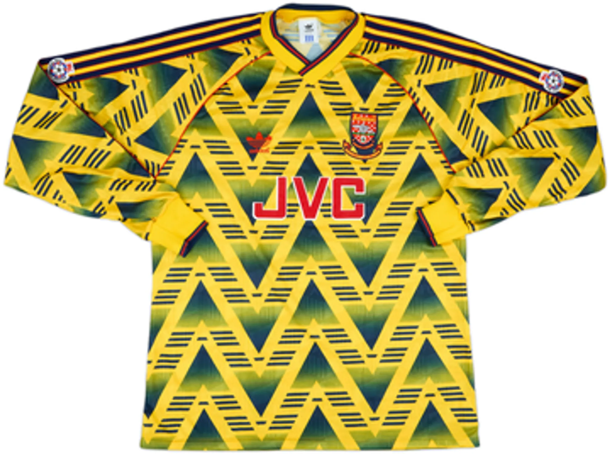 adidas Arsenal Mens LS Player Issue Away Shirt 1991/92