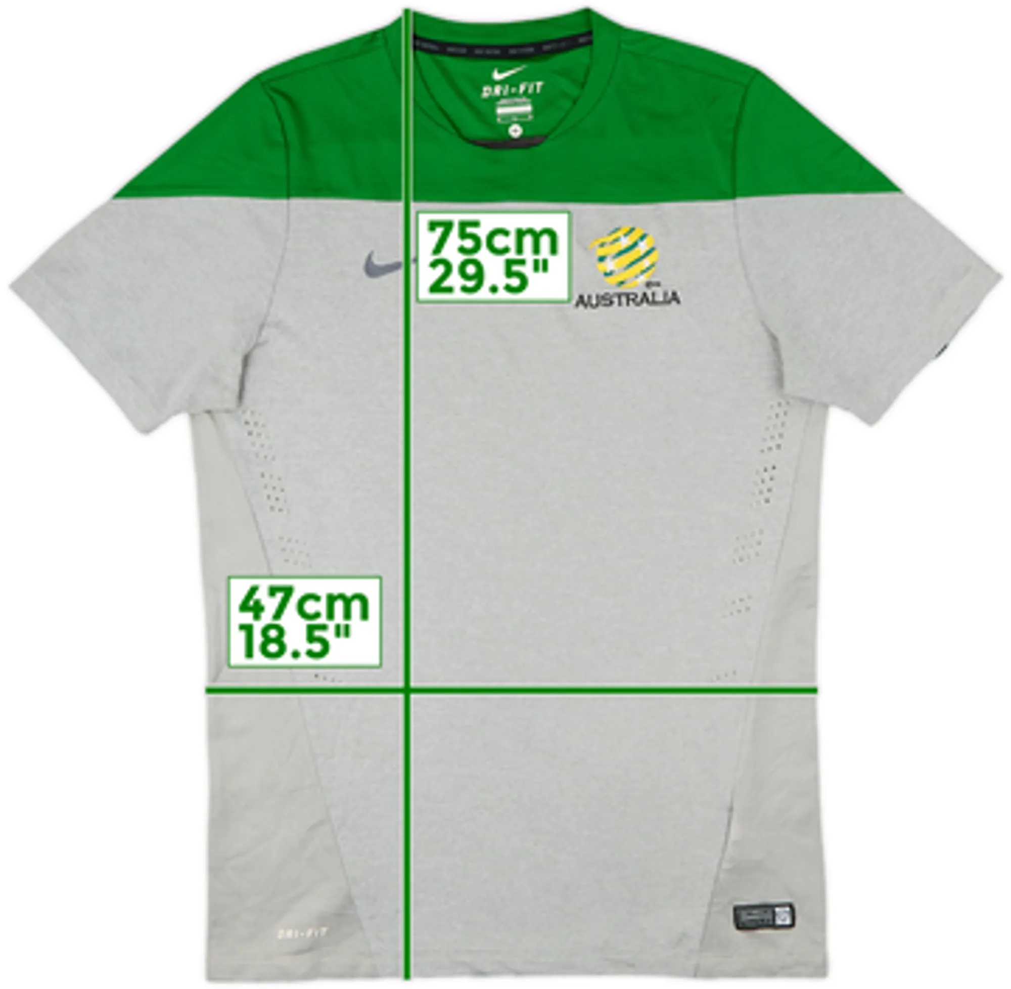 Nike Australia Mens SS Player Issue Home Shirt 2014