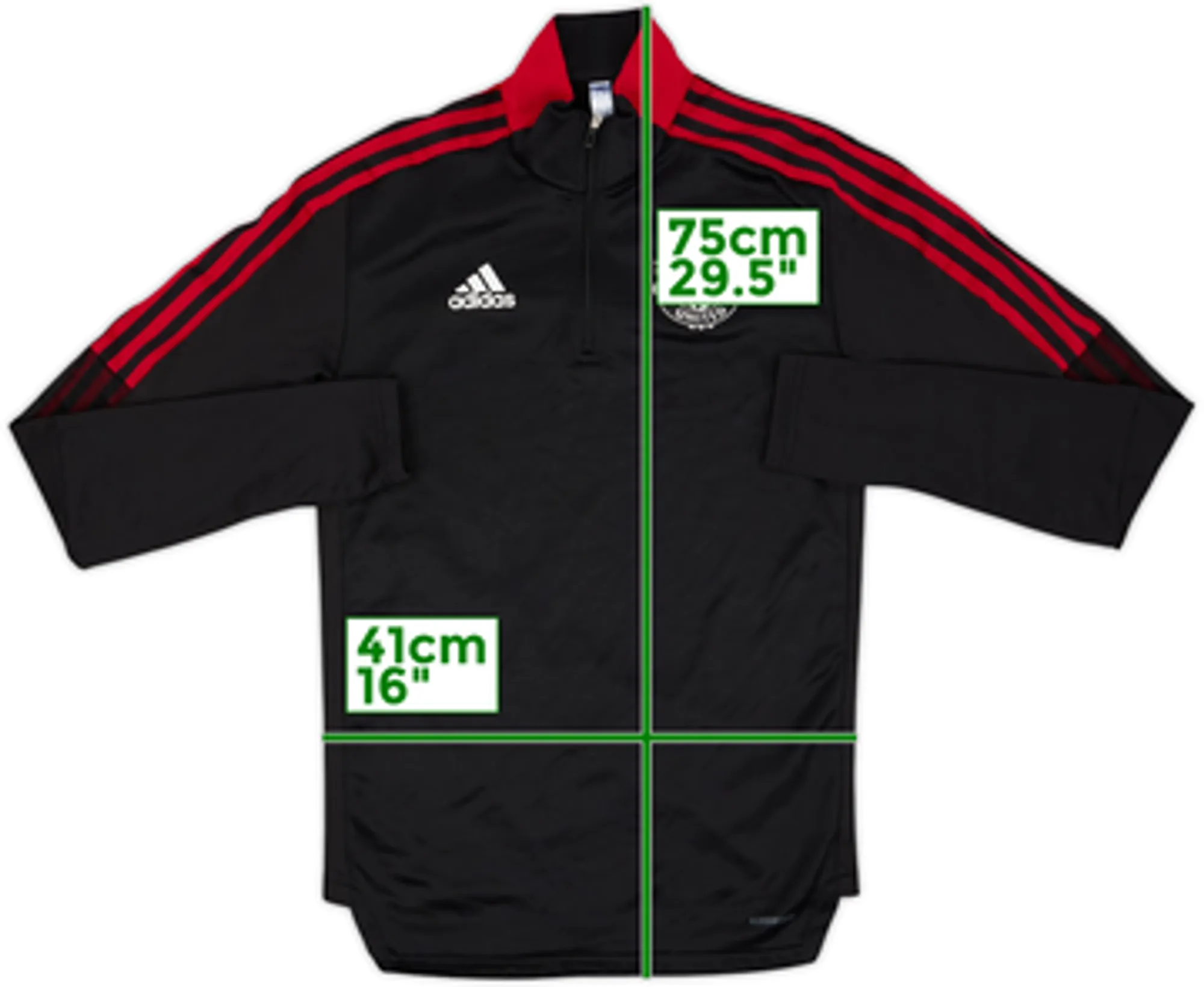 2021-22 Manchester United adidas 1/4 Zip Drill Top - 8/10 - (XL.Boys)