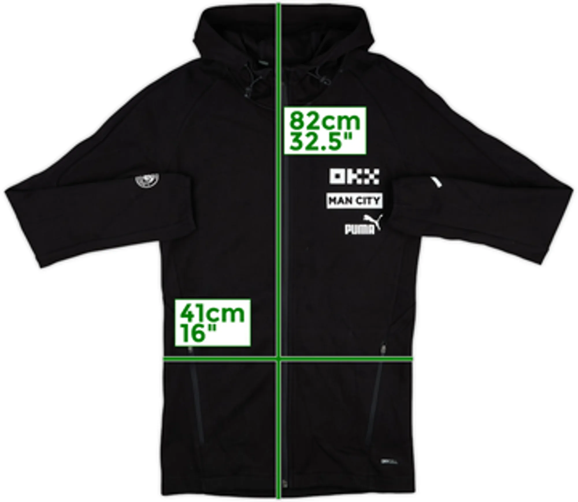 2021-22 Manchester City Puma Hooded Track Top - 9/10 - (S)