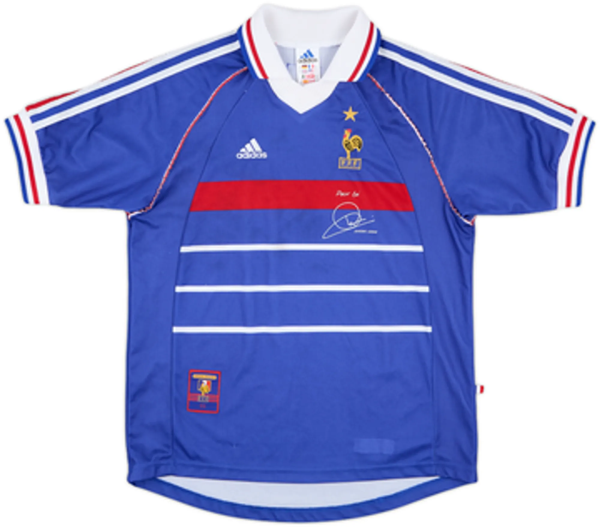 adidas France Mens SS Home Shirt 1998