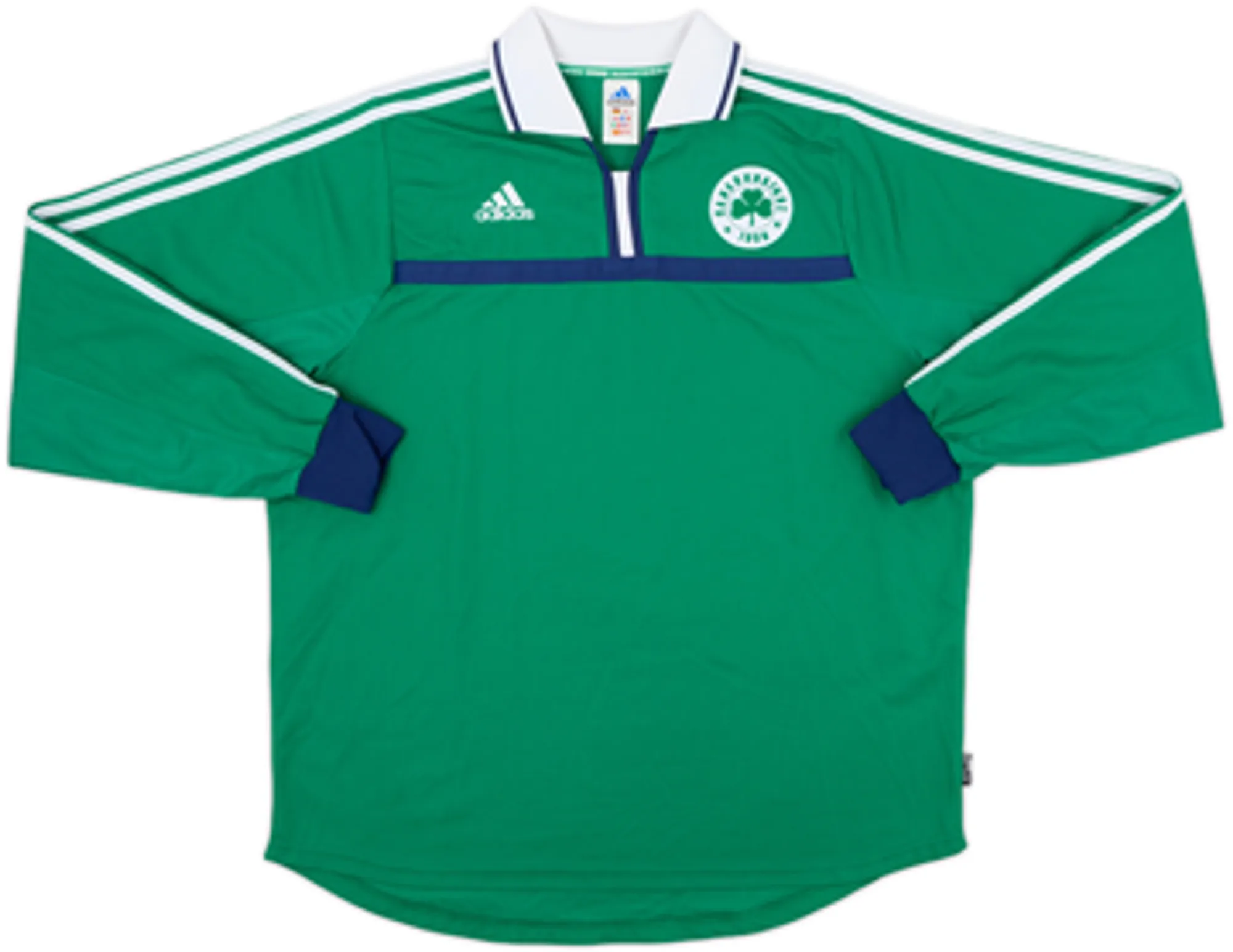 adidas Panathinaikos Mens LS Player Issue Home Shirt 2000/01