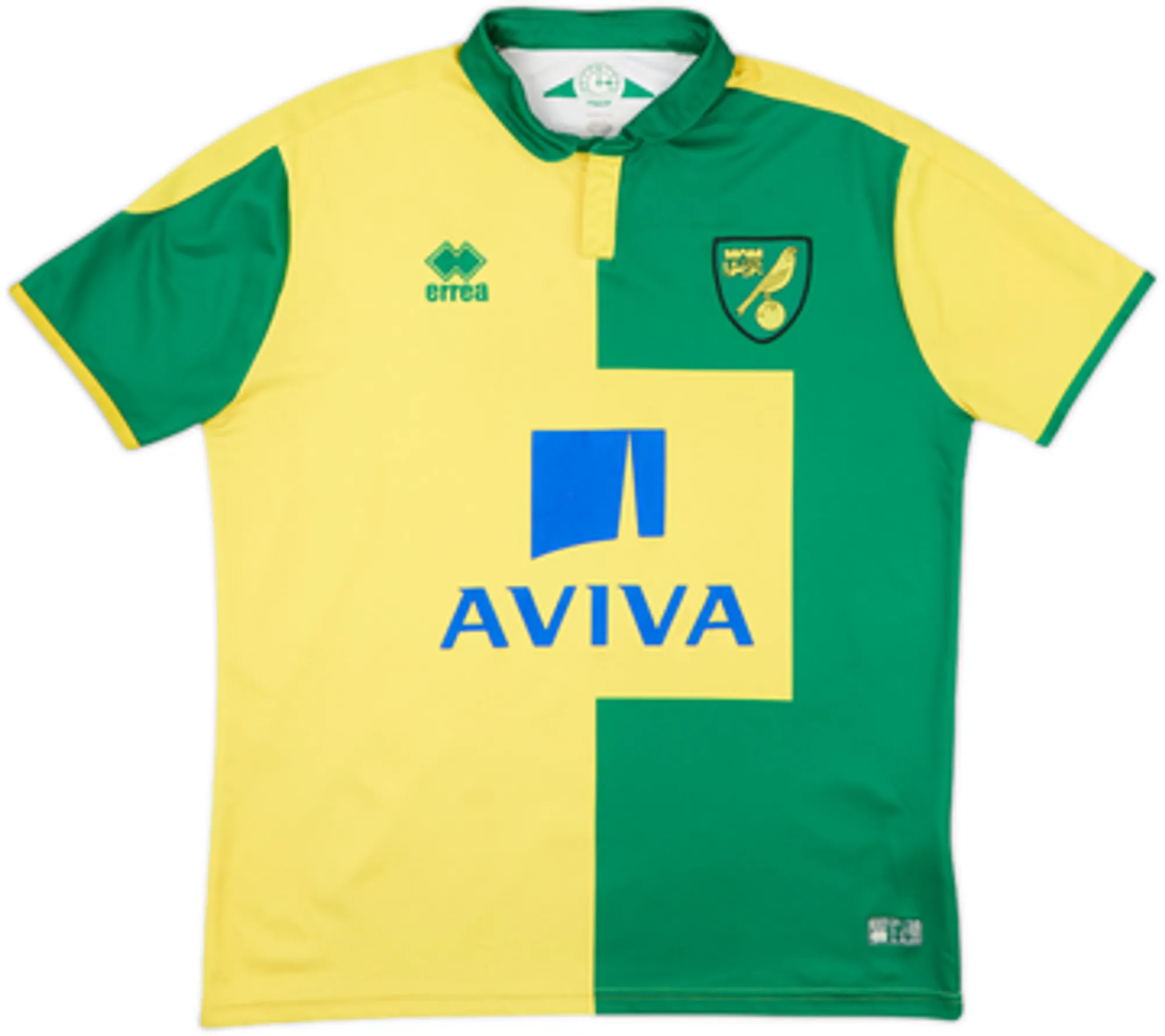 Errea Norwich City Mens SS Home Shirt 2015/16