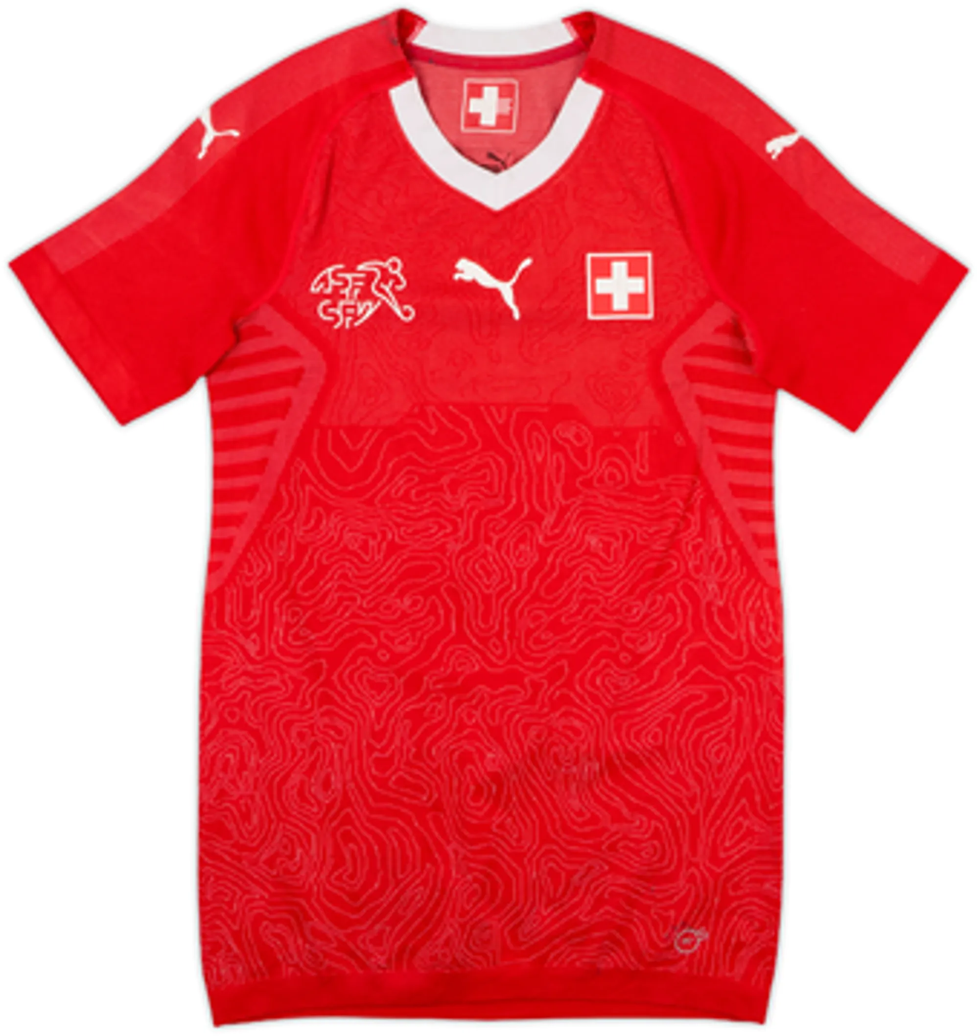 Puma Switzerland Mens SS Player Issue Home Shirt 2018