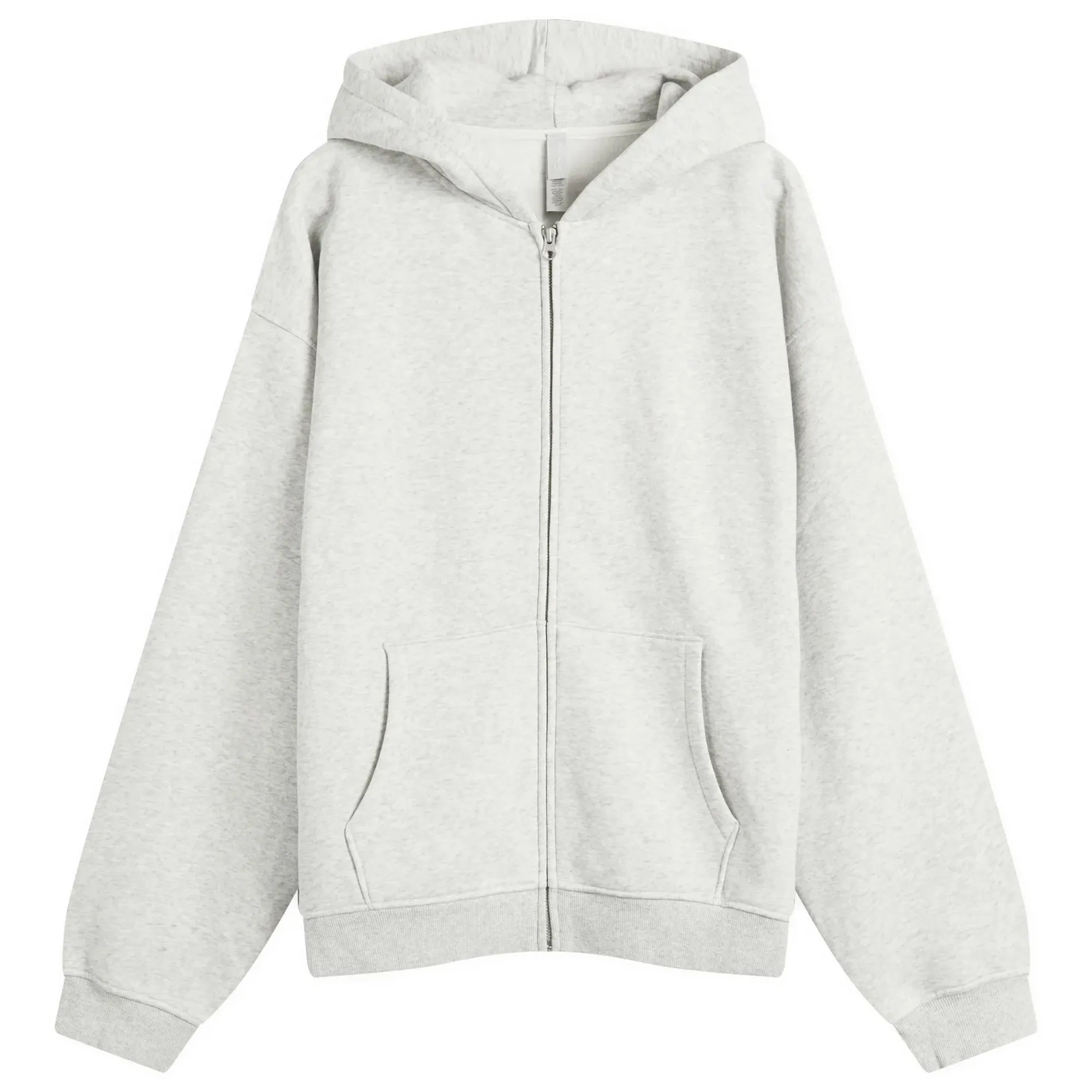 SKIMS Men's Zip Hoodie Light Heather Grey