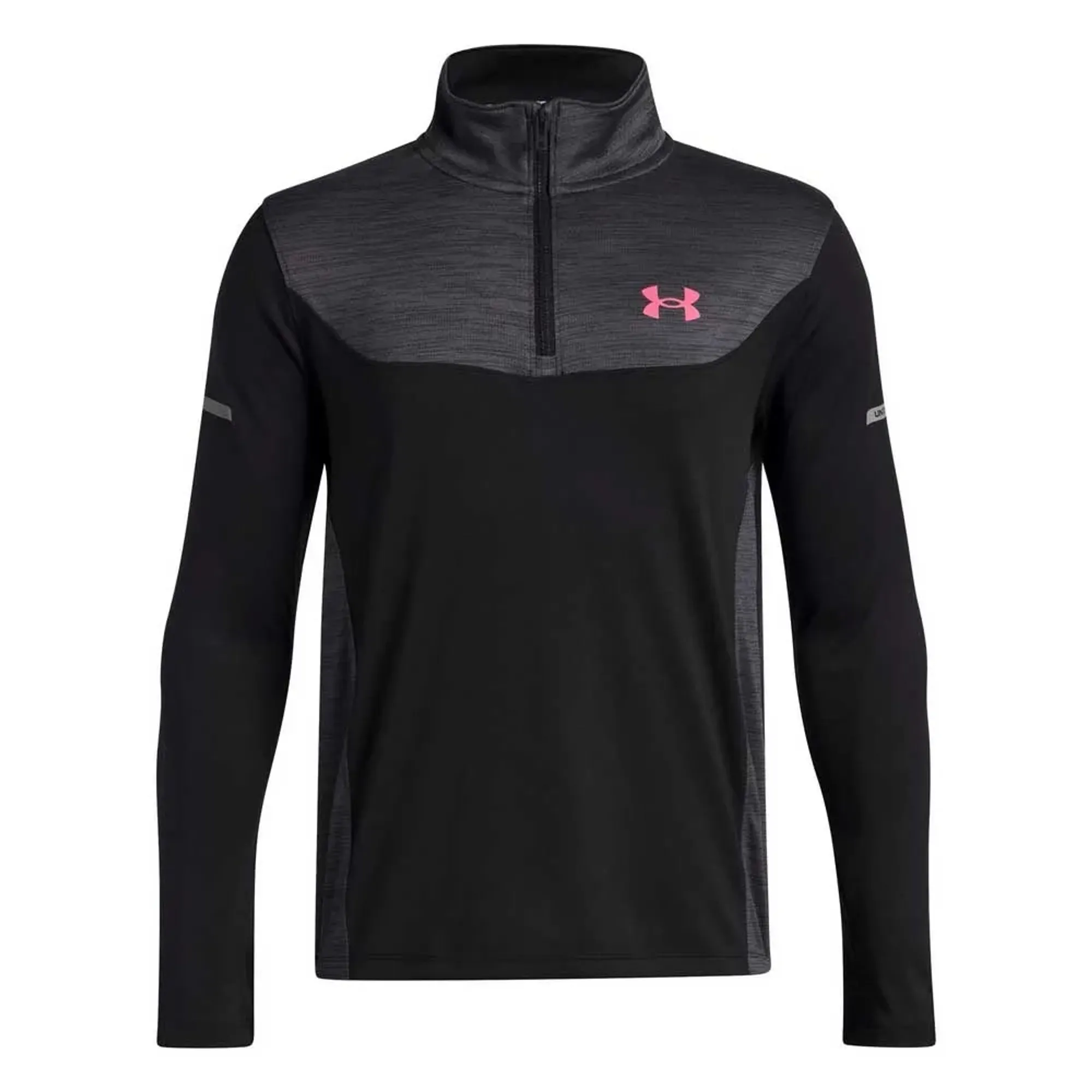 Under Armour  Tech™ Utility Boys' ¼ Zip Black / Super Pink YLG (59 - 63 in)