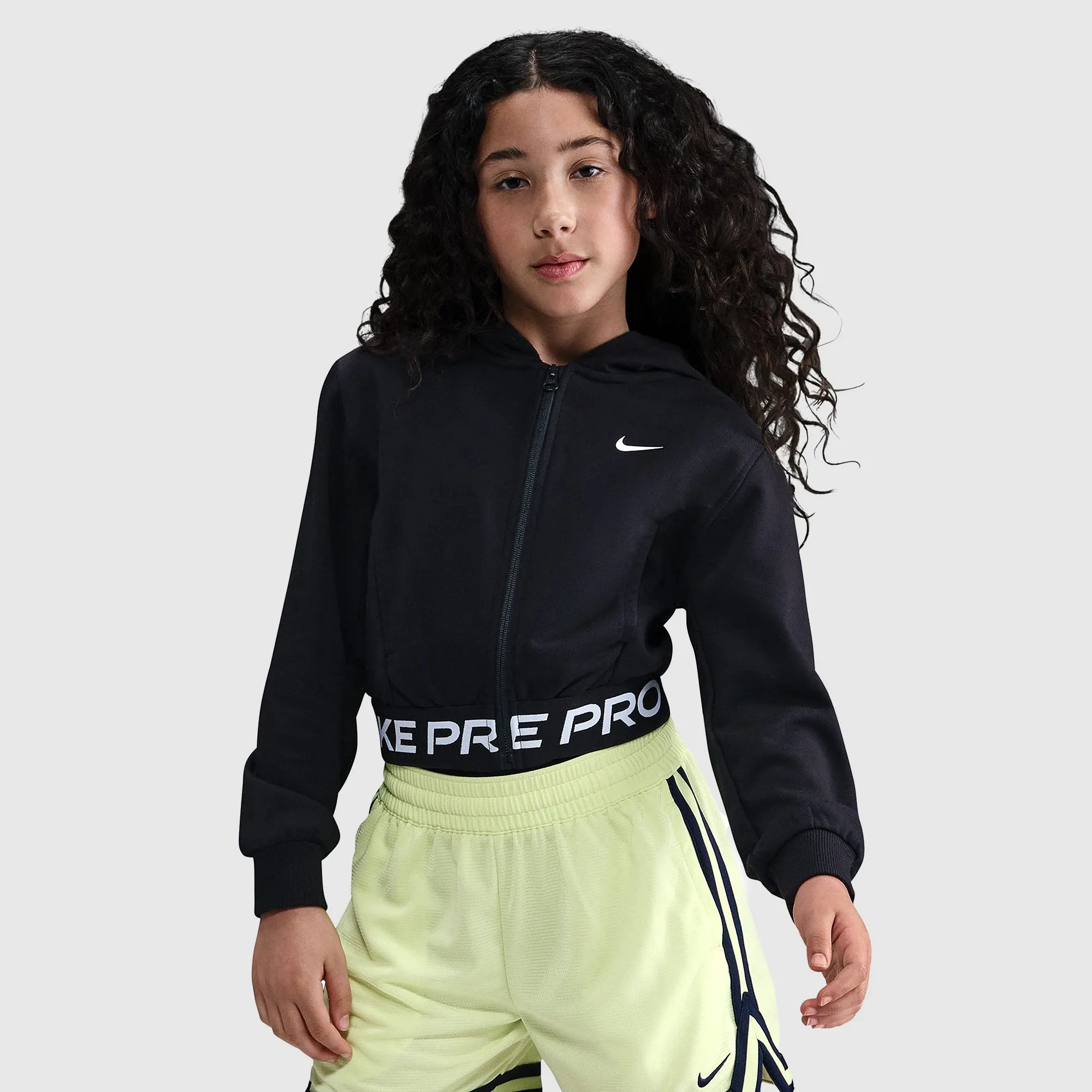 Nike Pro Older Girls Dri FIT Fleece Hoodie 8 15Y