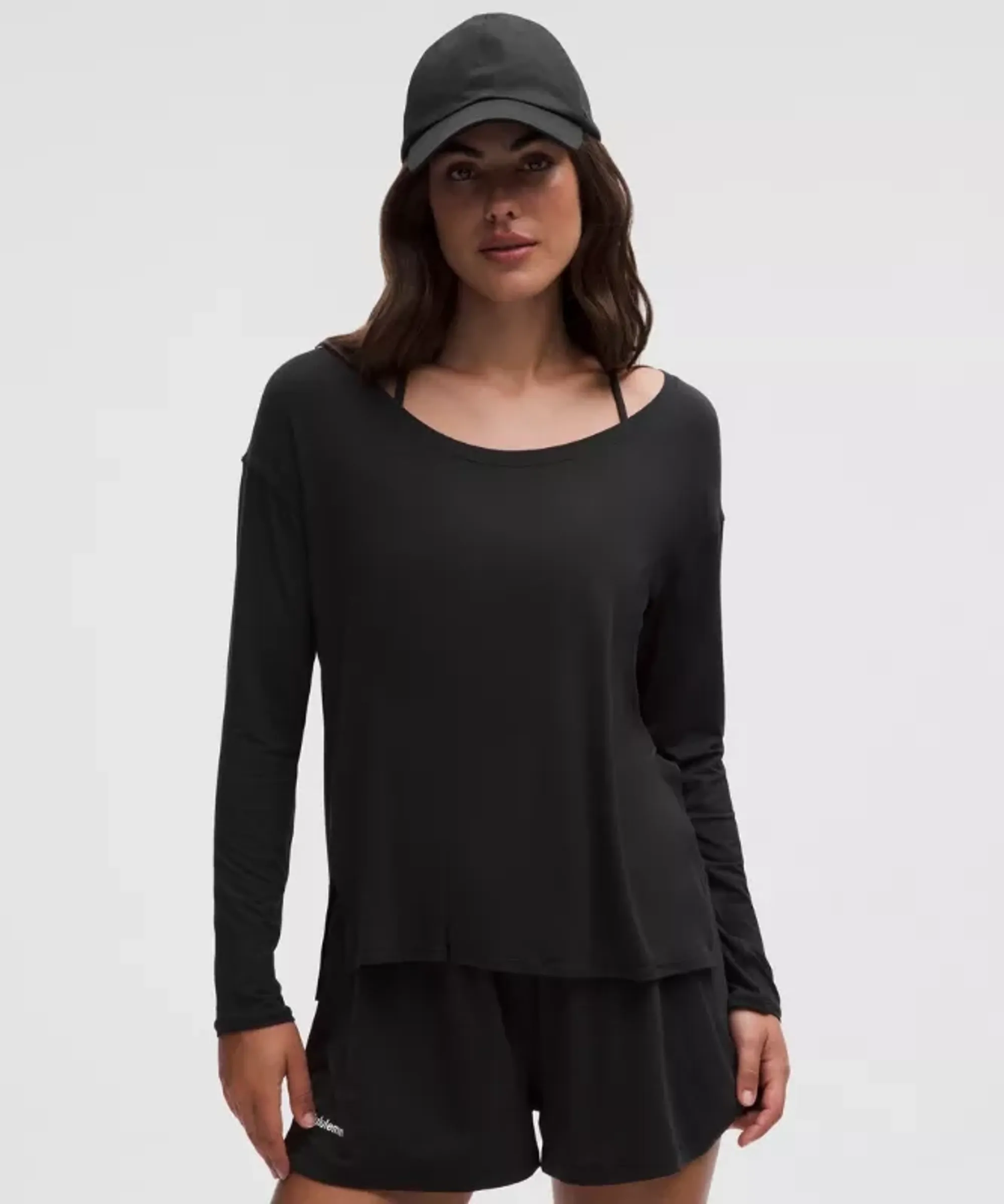 lululemon – Women's SilkAppeal Side-Slit Long-Sleeve Shirt – Color Black – Size Large