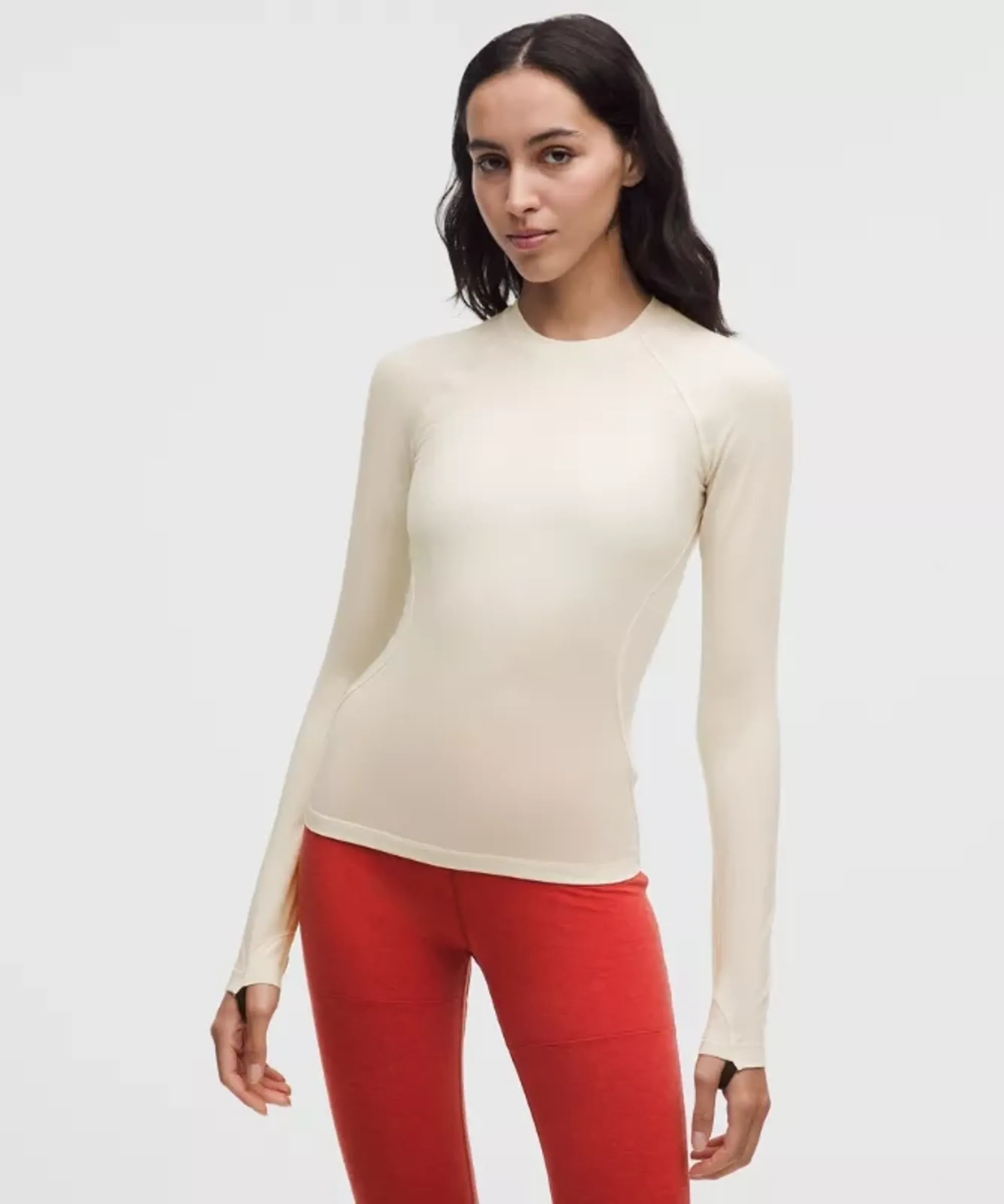 lululemon – Women's Merino Crewneck Base Layer – Color Black/White – Size Large