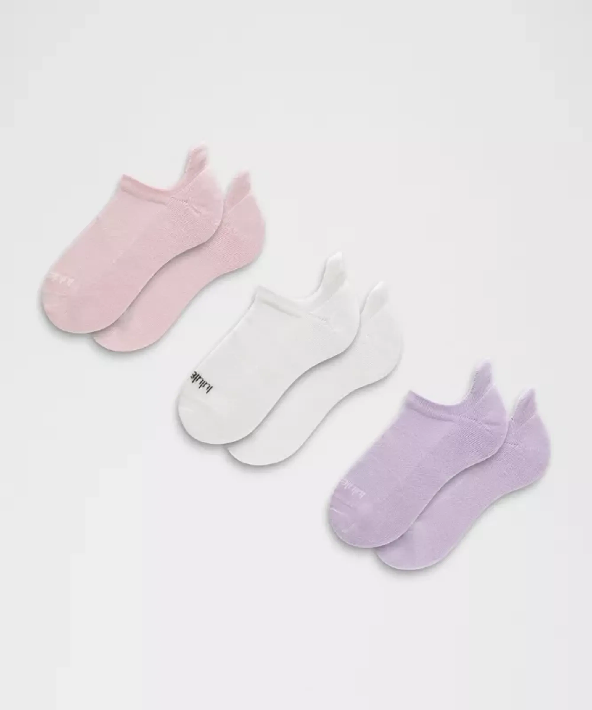 lululemon – Daily Essential Tab Socks 3 Pack – Color Pink/White/Violet – Size Large