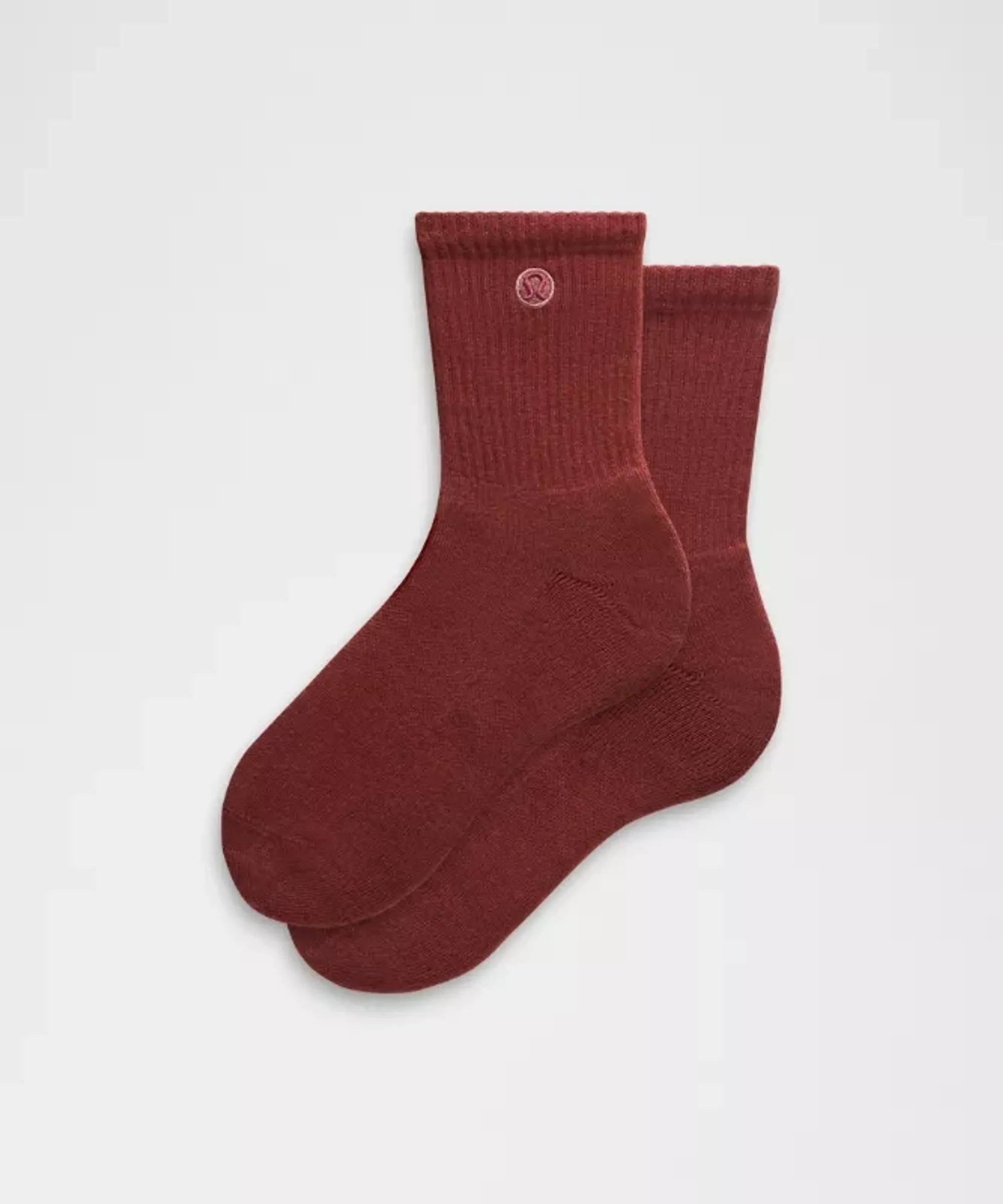 lululemon – Daily Essential Quarter Socks – Color Red – Size Large