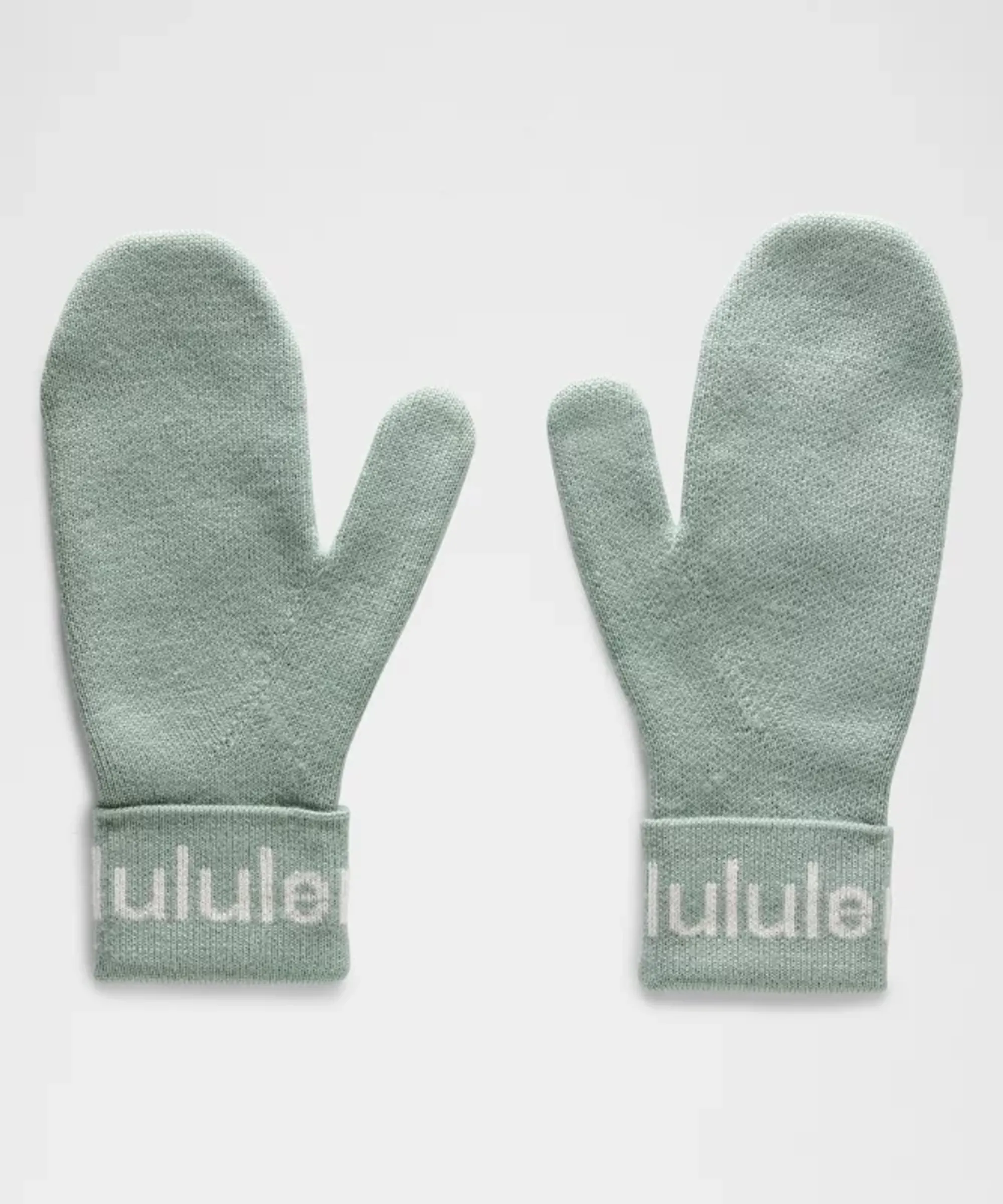 lululemon – Wordmark Merino Mittens – Color Green – Size Medium/Large