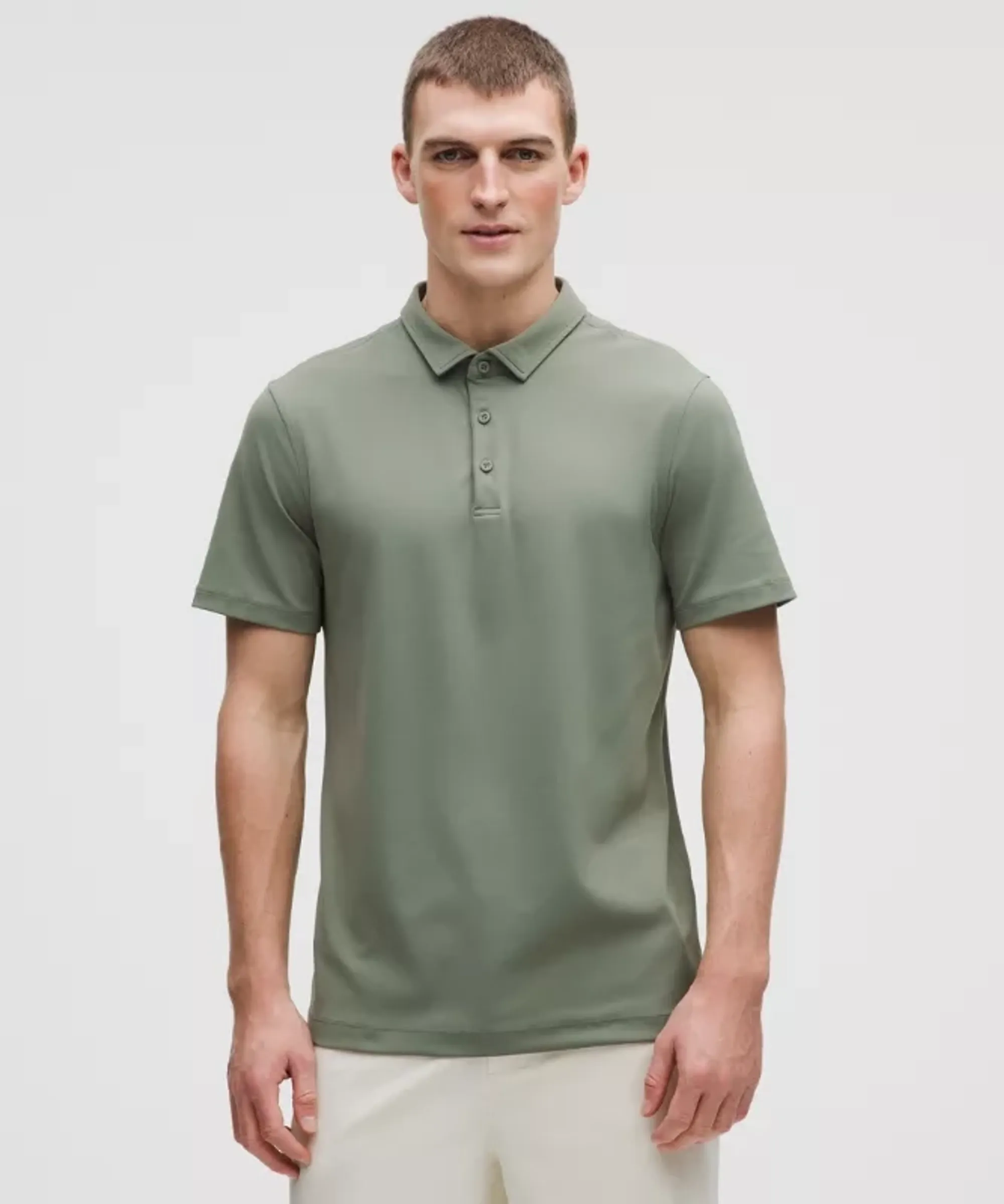 lululemon – Men's ShowZero Slim-Fit Polo Shirt – Color Green/Pastel – Size Large