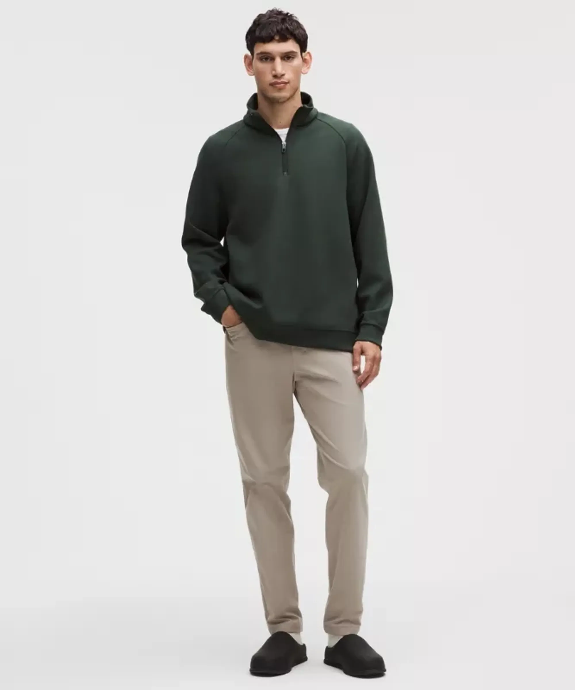 lululemon – Men's ABC Slim-Fit 5 Pocket Trousers 32L Brushed Warpstreme – Color Grey/Khaki – Size 30