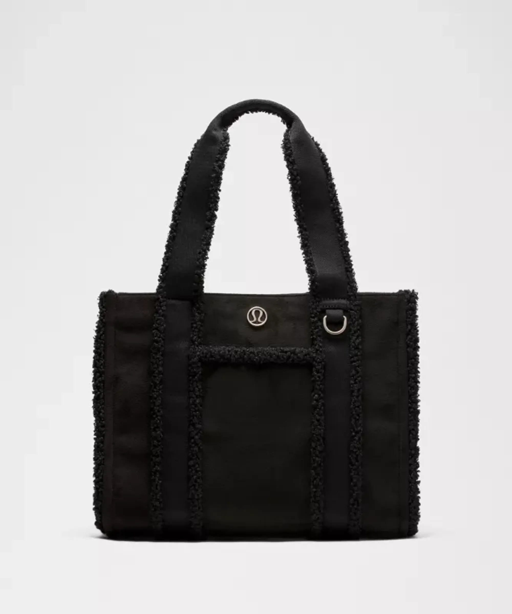 lululemon – Boxy Tote Bag 10L Faux Shearling Trims – Color Black