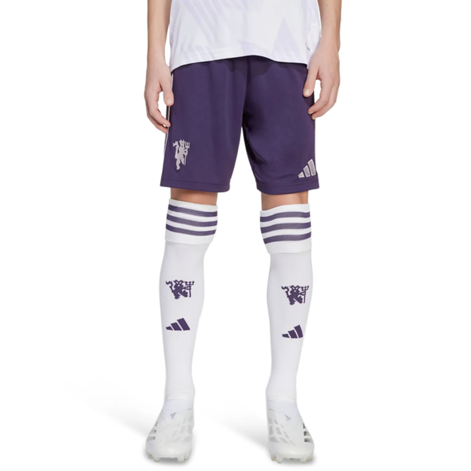 Adidas Manchester United 25/26 Away Shorts Kid's Shorts - Purple