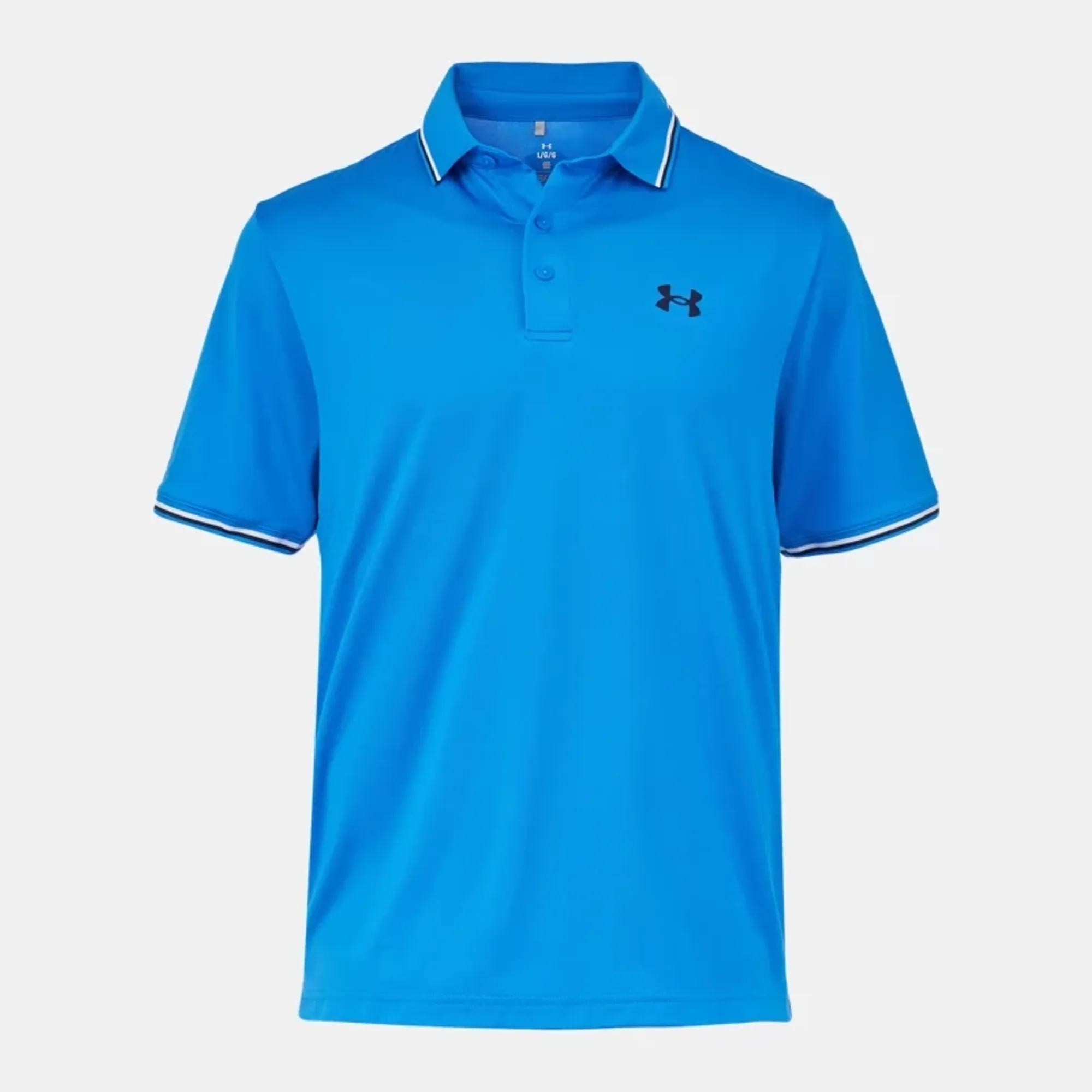 Under Armour  Playoff 3.0 Rib Men's Polo Blue Atlantis / White / Midnight Navy XL