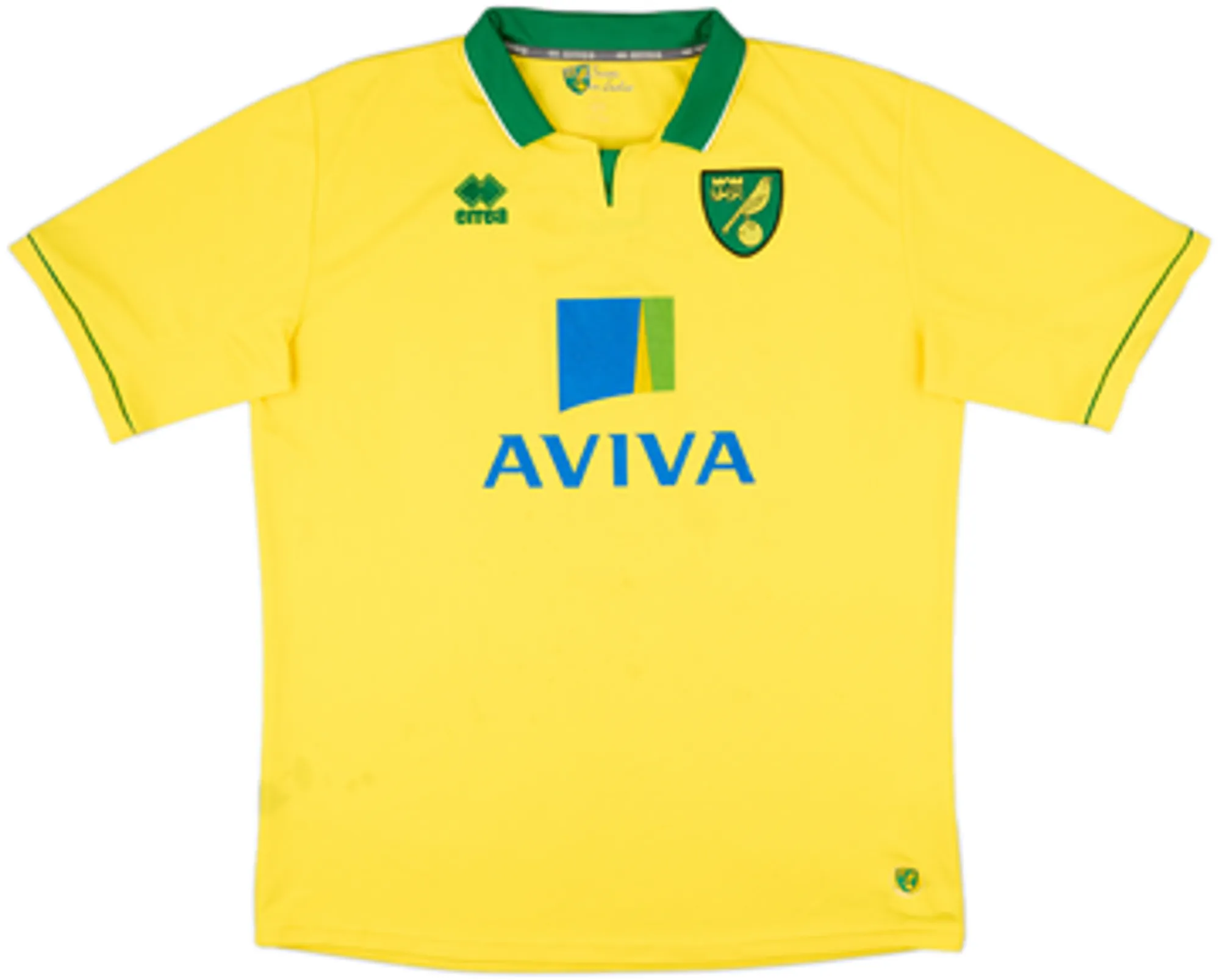 Errea Norwich City Mens SS Home Shirt 2012/13