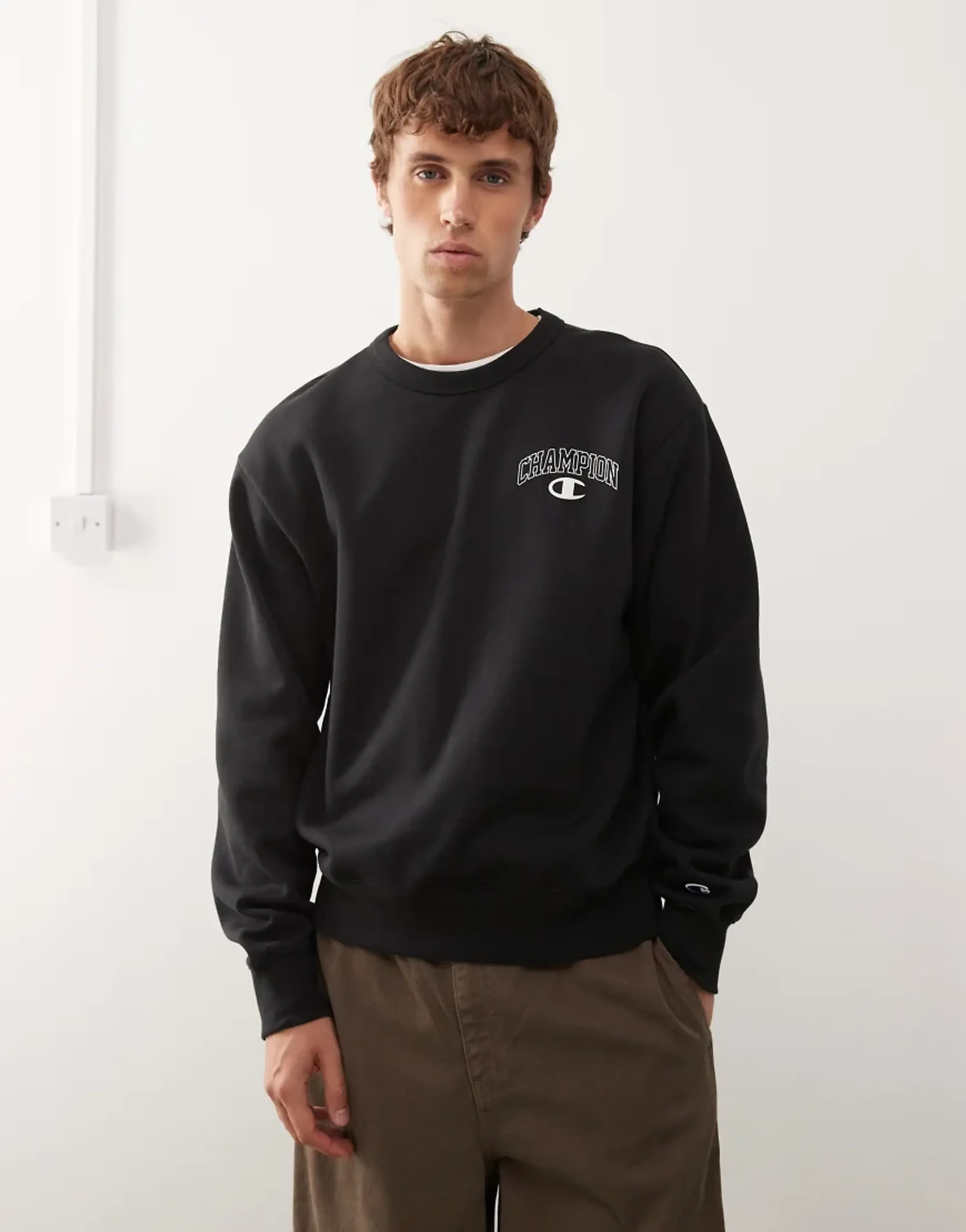 Champion Crewneck Sweatshirt In Black