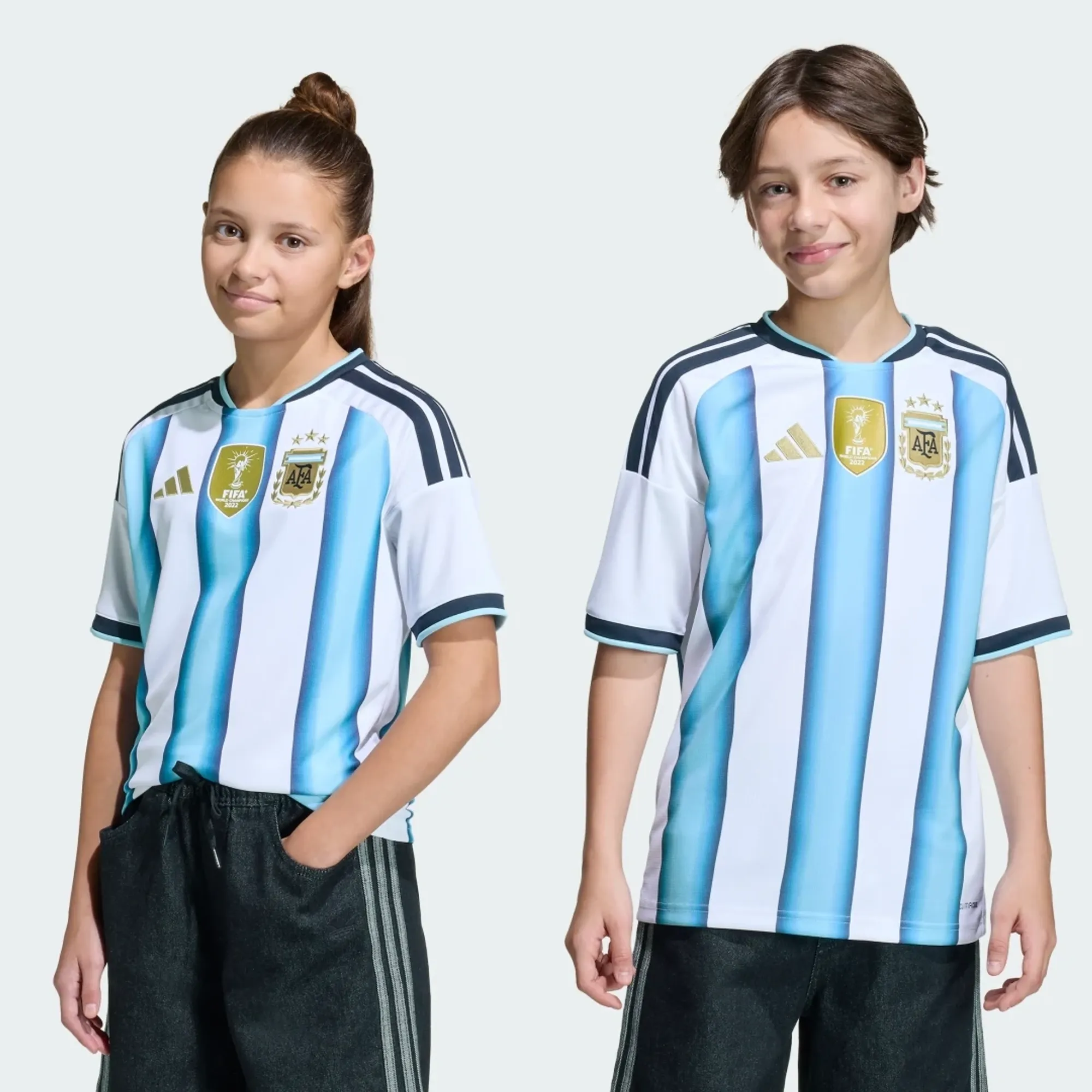 adidas Argentina 26 Home Replica Messi Kids Jersey