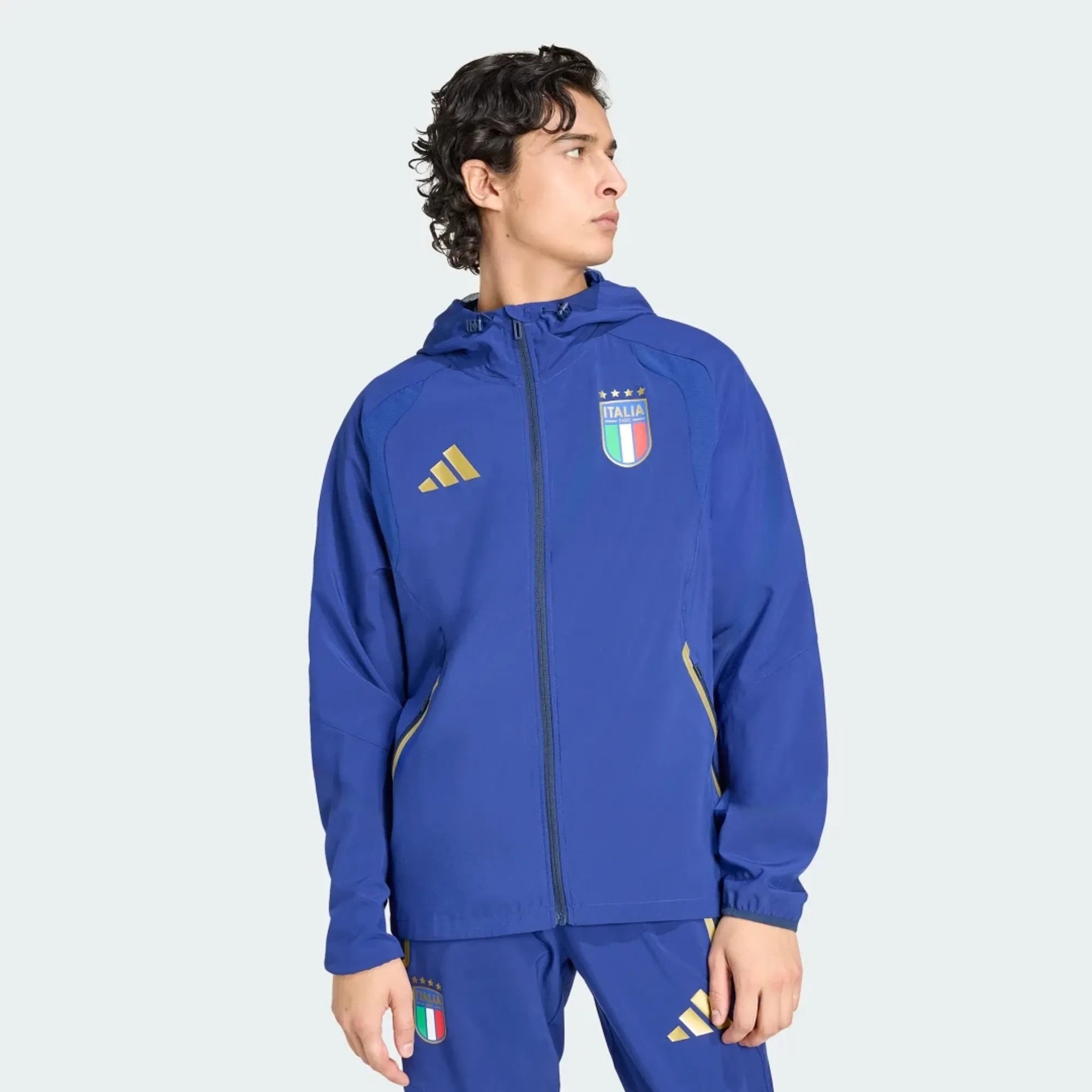adidas Italy Tiro Travel Full Zip Windbreaker