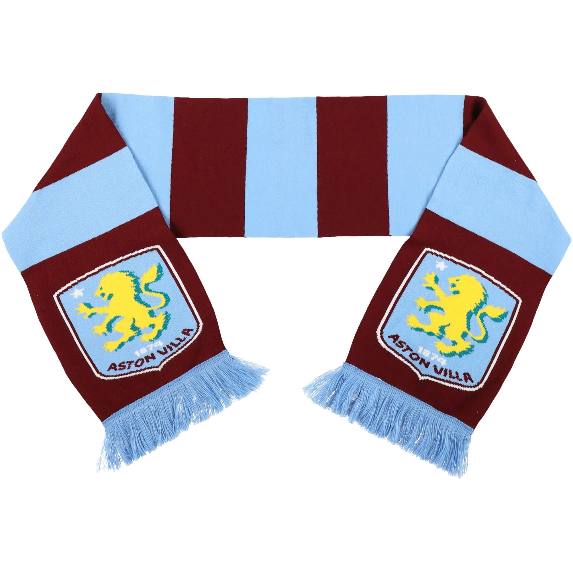 Aston Villa Bar Scarf - Claret/Sky - Unisex