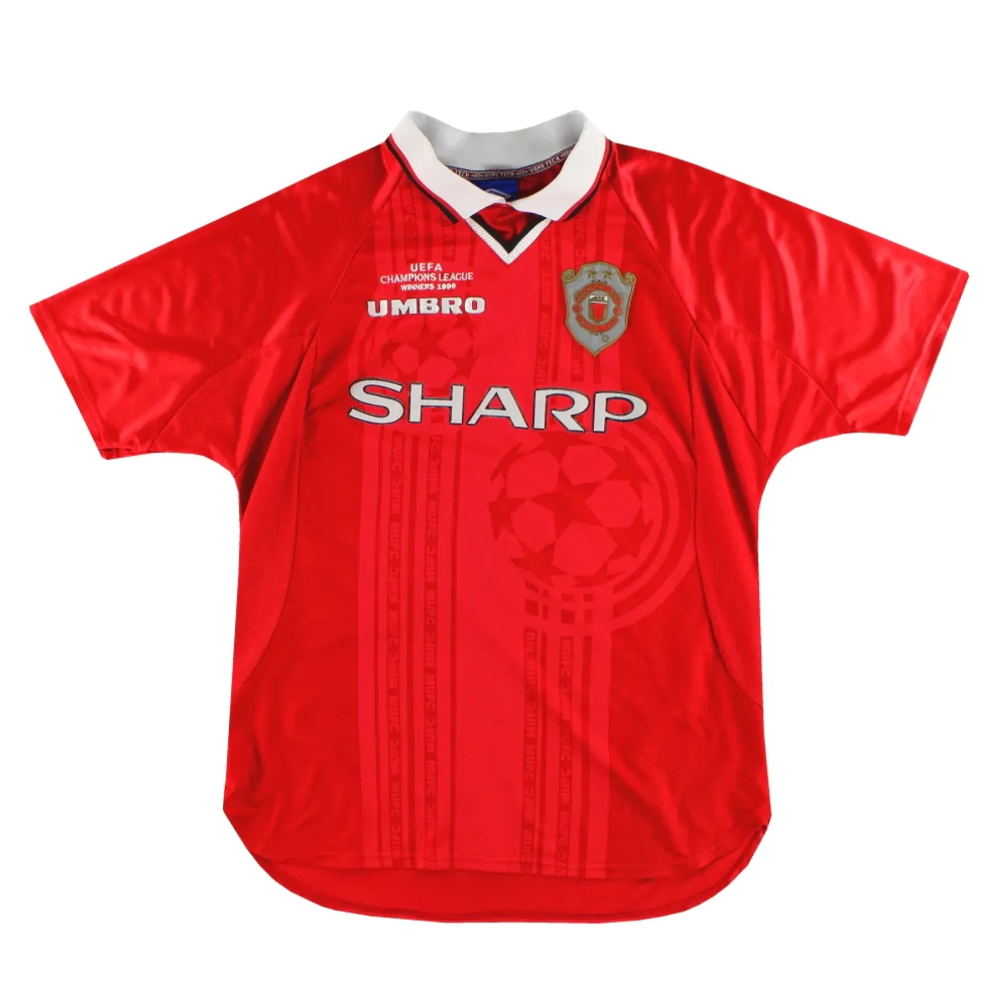 1999-00 Manchester United Umbro CL Winners Shirt M - Manchester United / Very Good 