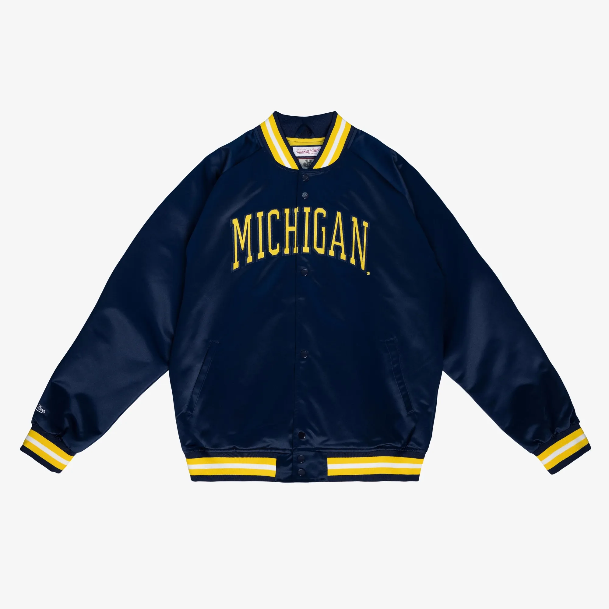 Michigan Wolverines Mitchell & Ness Lightweight Satin Jacket