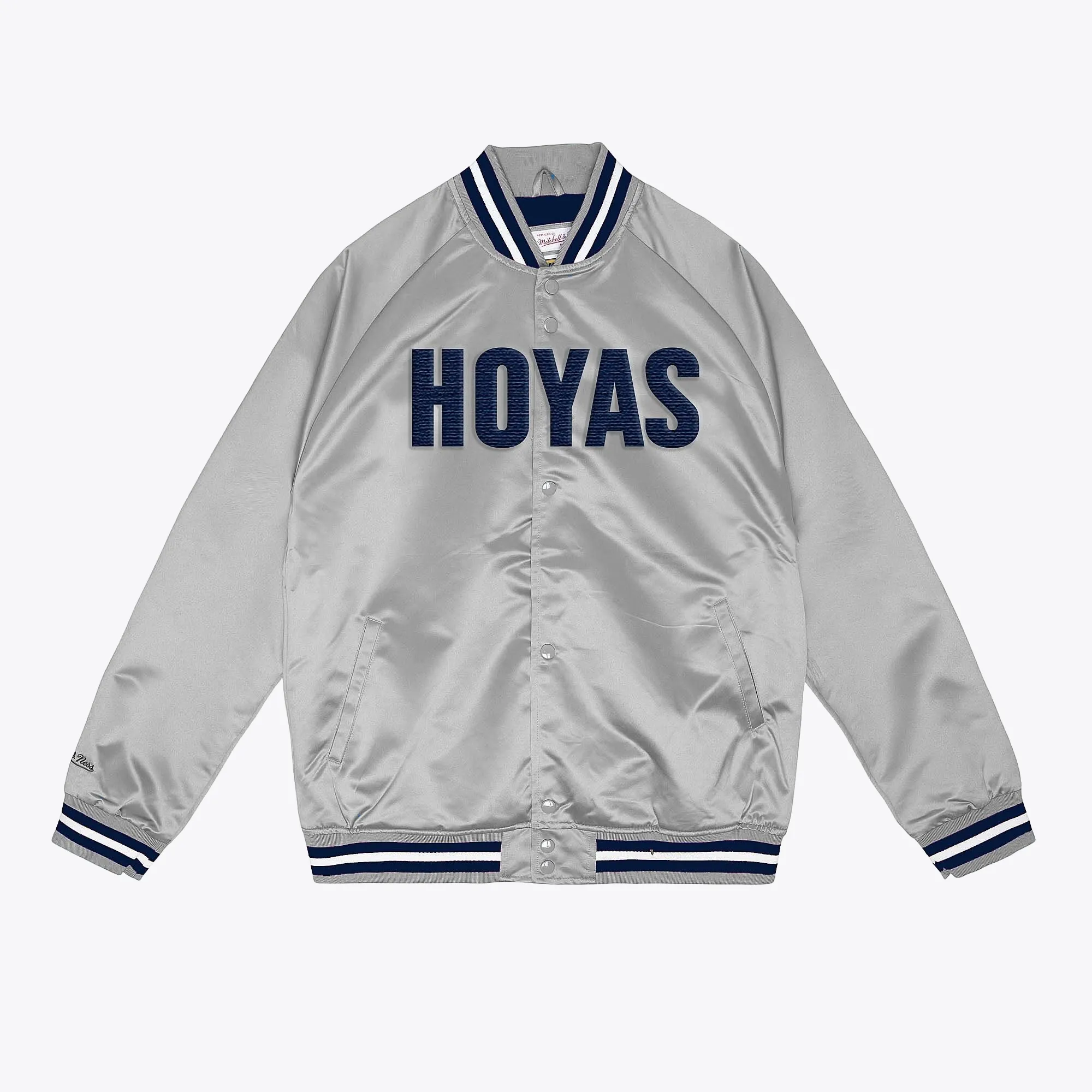 Georgetown Hoyas Mitchell & Ness Double Clutch Lightweight Satin Jacket