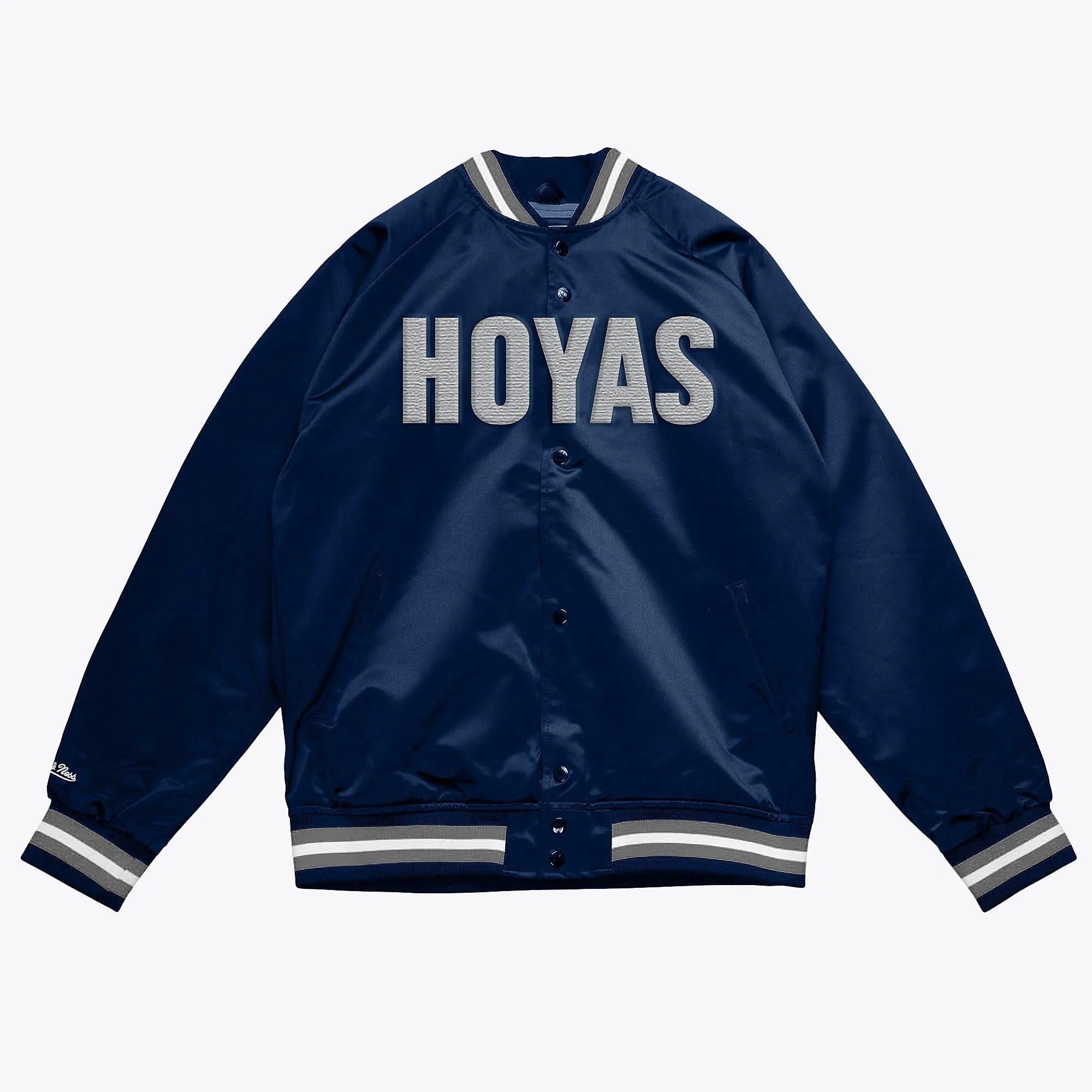 Georgetown Hoyas Mitchell & Ness Double Clutch Lightweight Satin Jacket