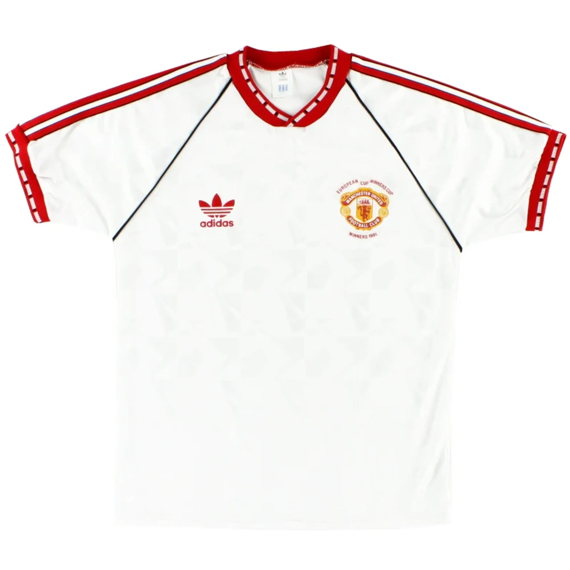 1991 Manchester United adidas ECWC Shirt L - Manchester United / Mint