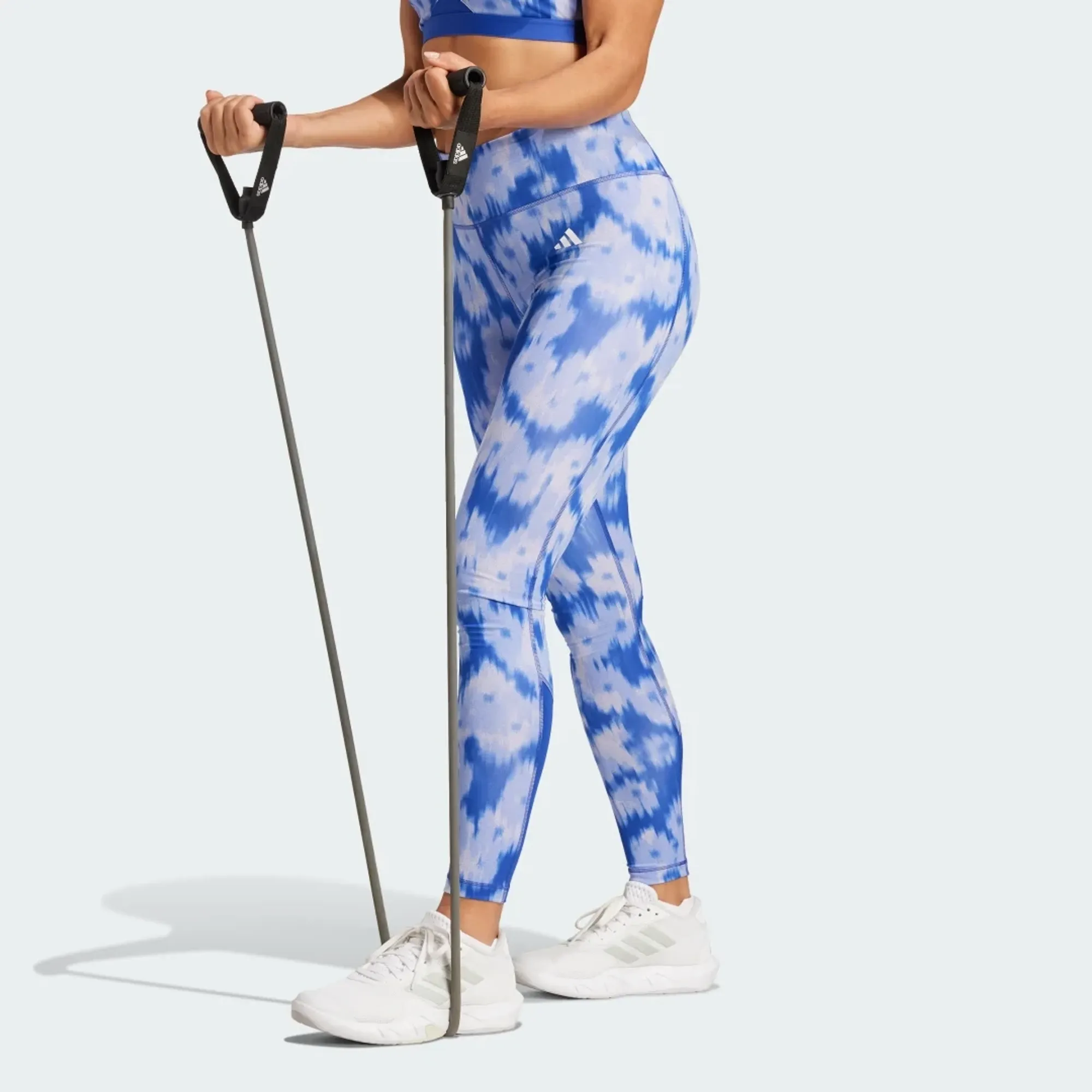 adidas Optime Essentials Allover Print Flower Tie-Dye Leggings
