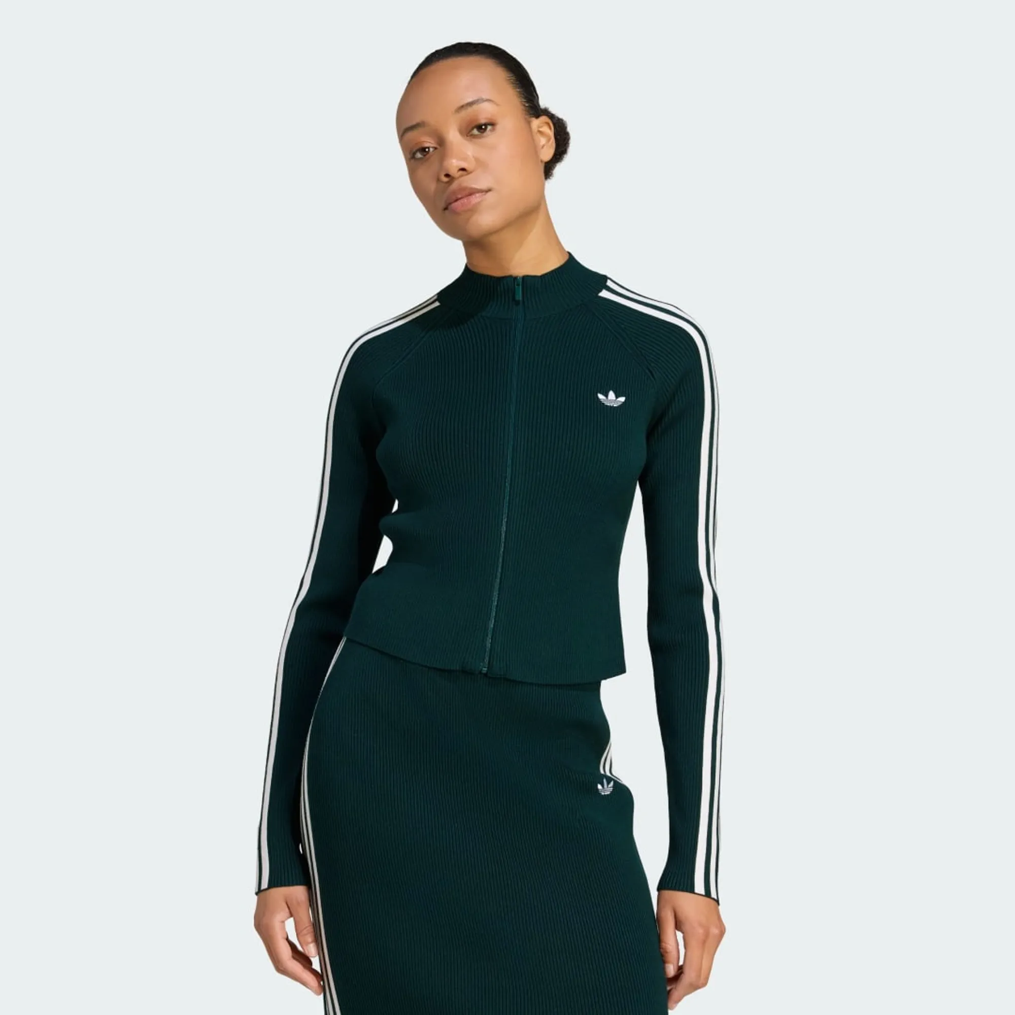 adidas Adicolor 3-Stripes Slim Knit Track Top