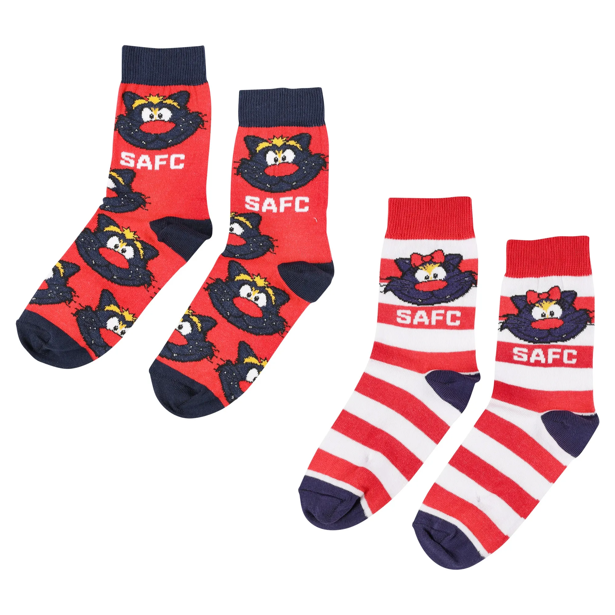 Sunderland 2 Pack Socks - Red - Kids