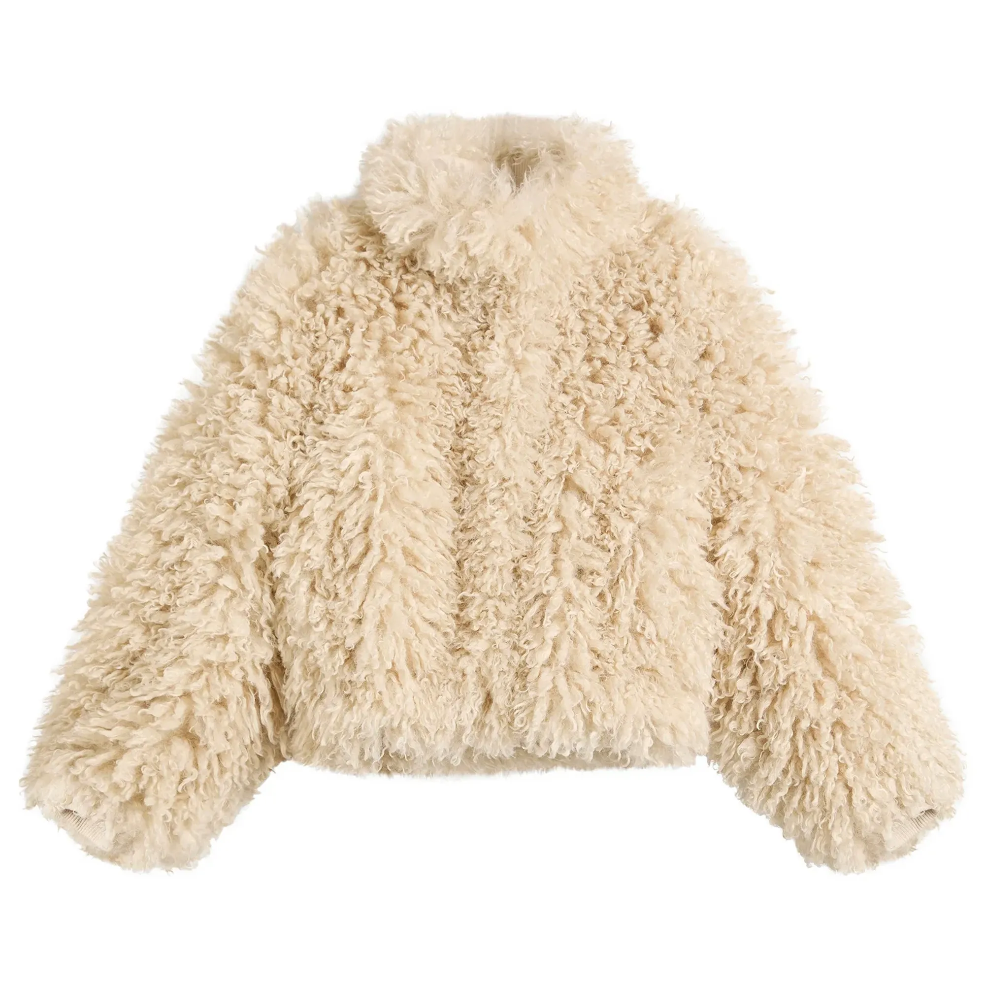 Samsøe Samsøe Women's Samedda Curly Bomber Jacket Pumice Stone