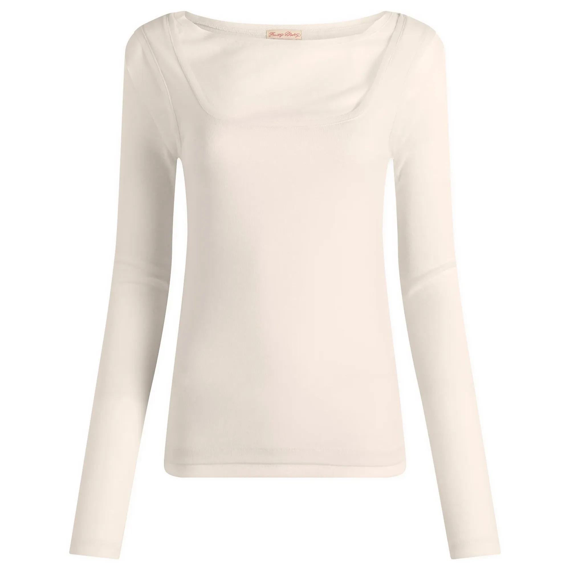Fruity Booty Women's Double Layer Long Sleeve Top Cream