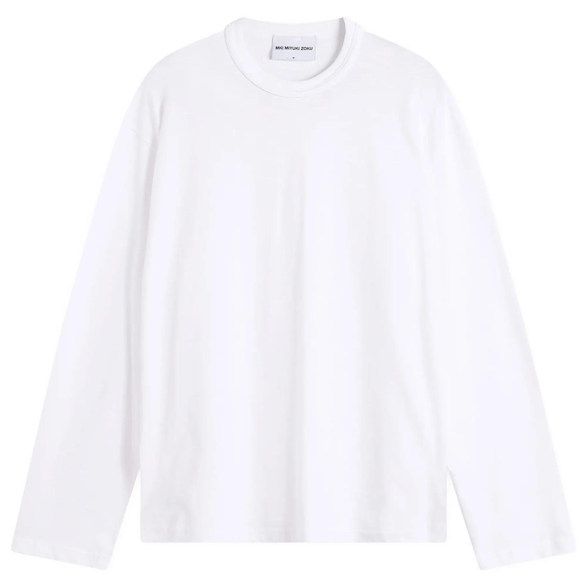 MKI Men's 220 Gsm Slub Long Sleeve White