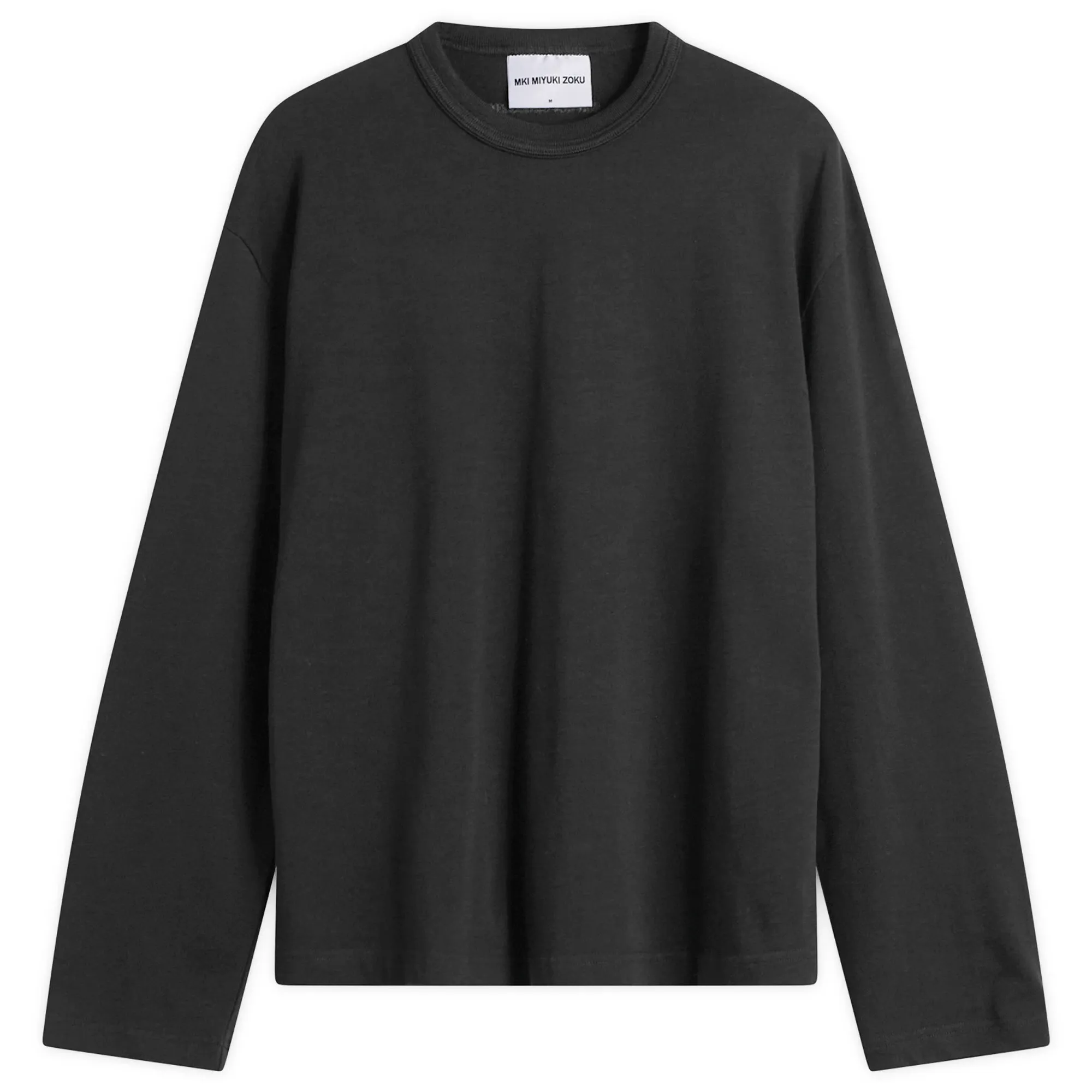 MKI Men's 220 Gsm Slub Long Sleeve Black