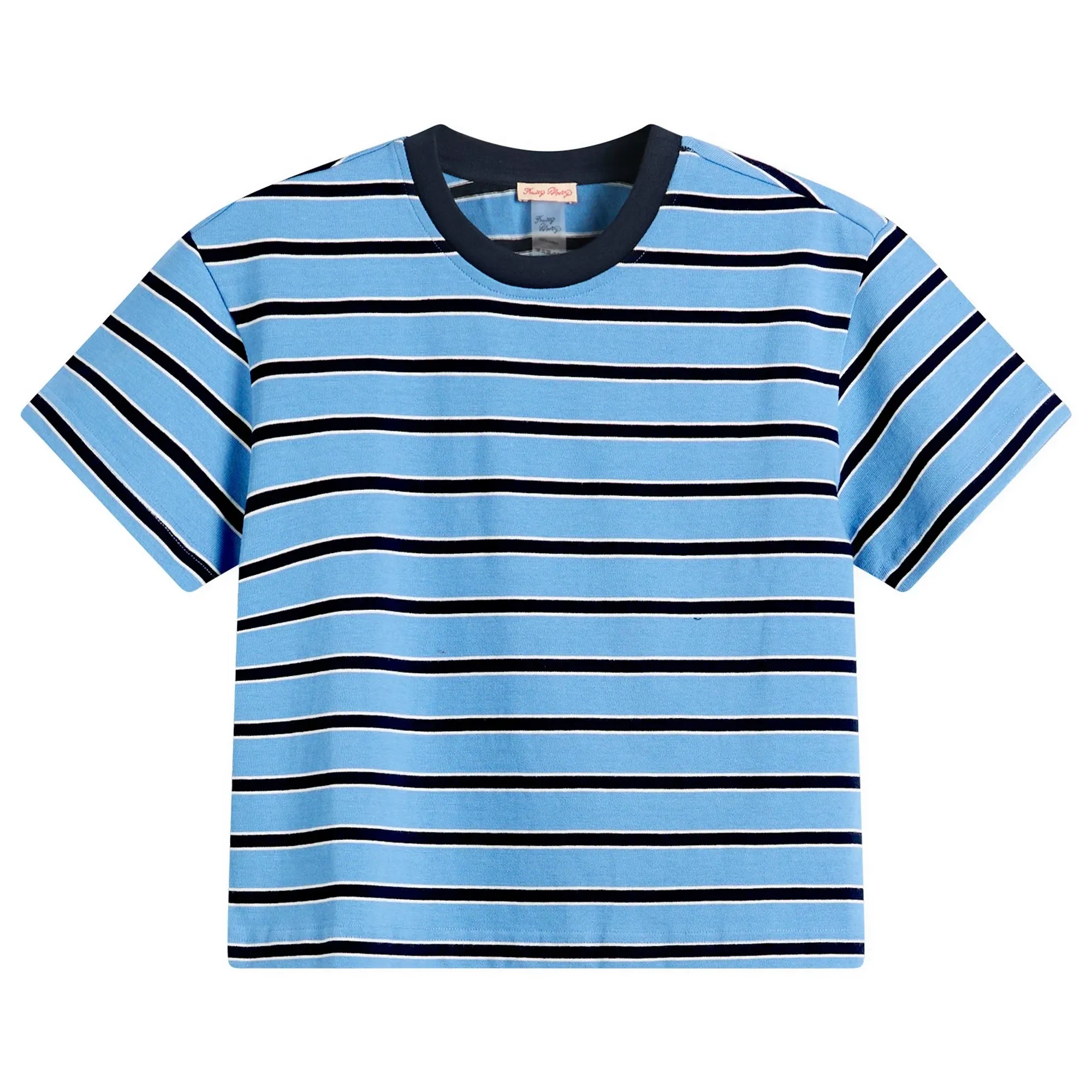Fruity Booty Women's Jersey Stripe T-Shirt Blue